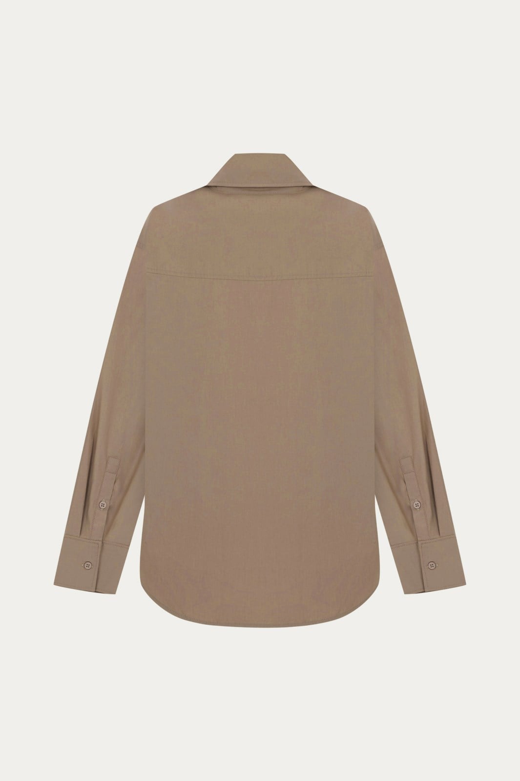 Camel Kavisli Poplin Gömlek