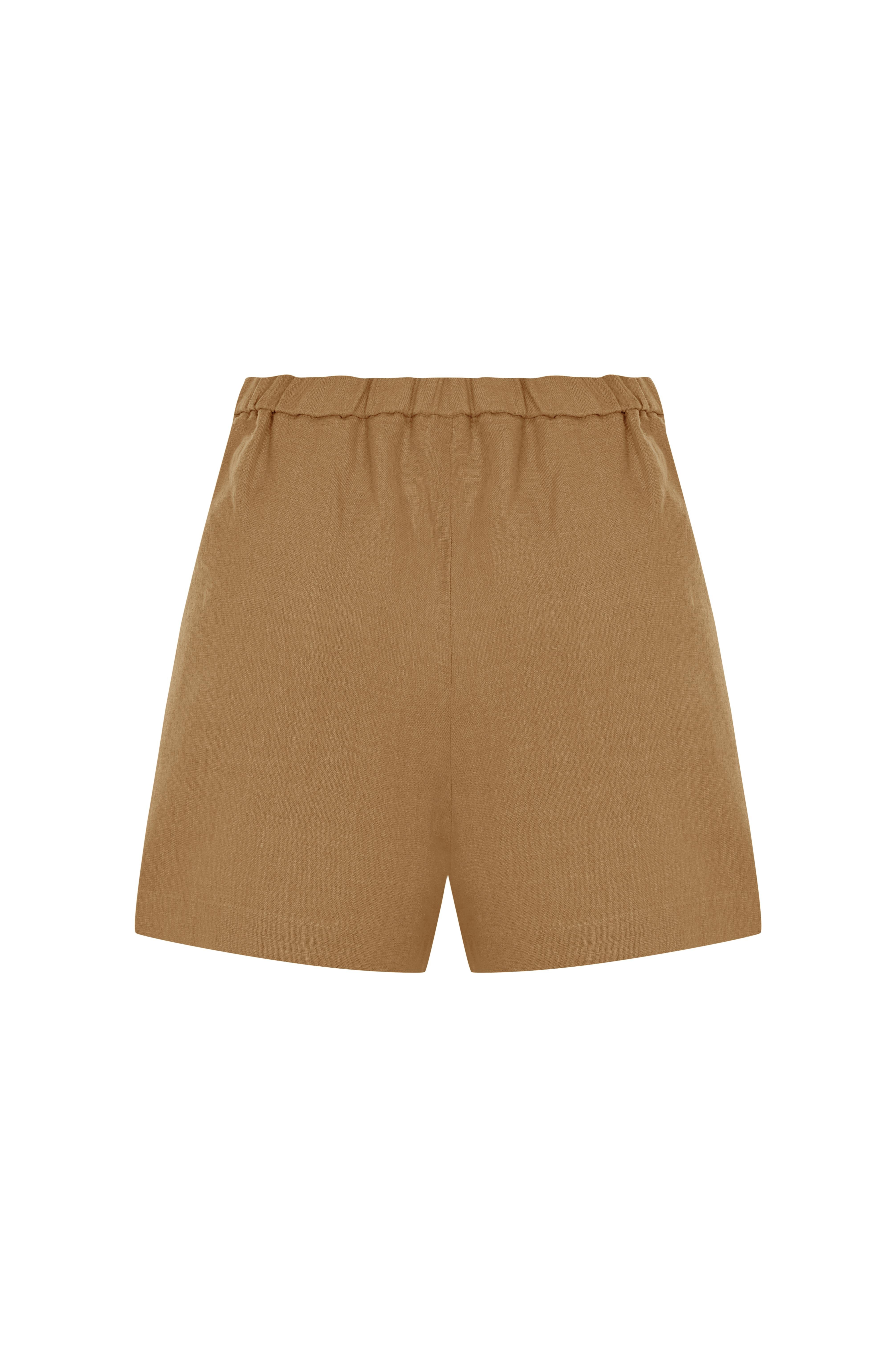 Camel Keten Şort