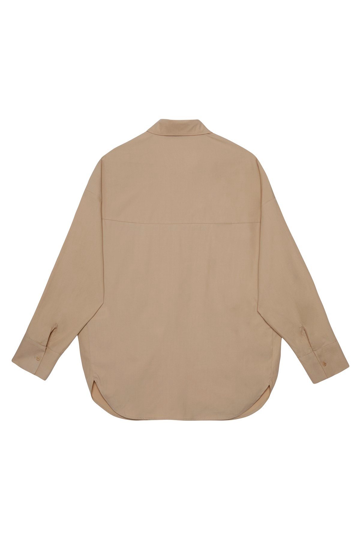 Camel Oversize Poplin Gömlek