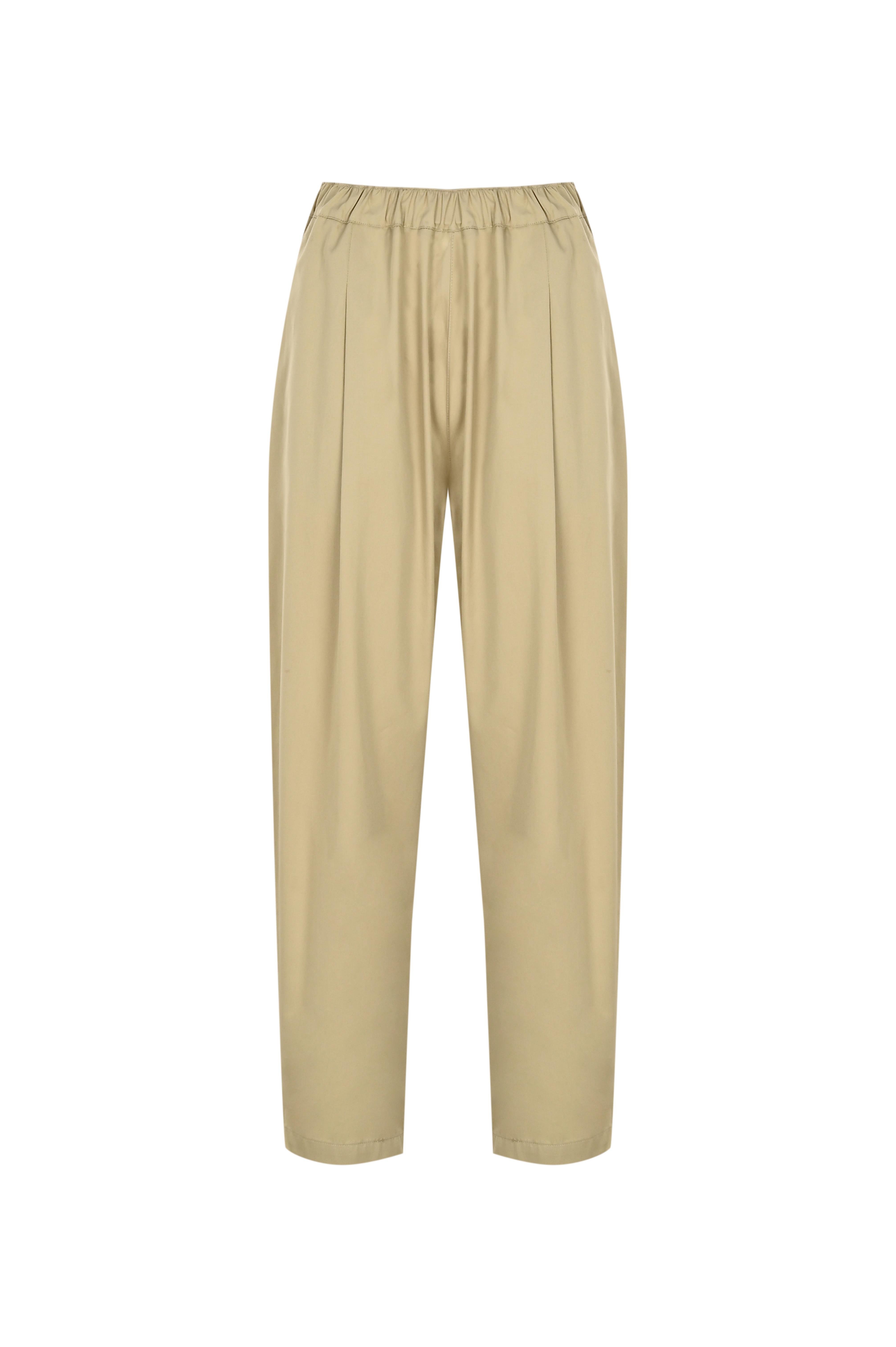 Camel Pilili Gabardin Pantolon