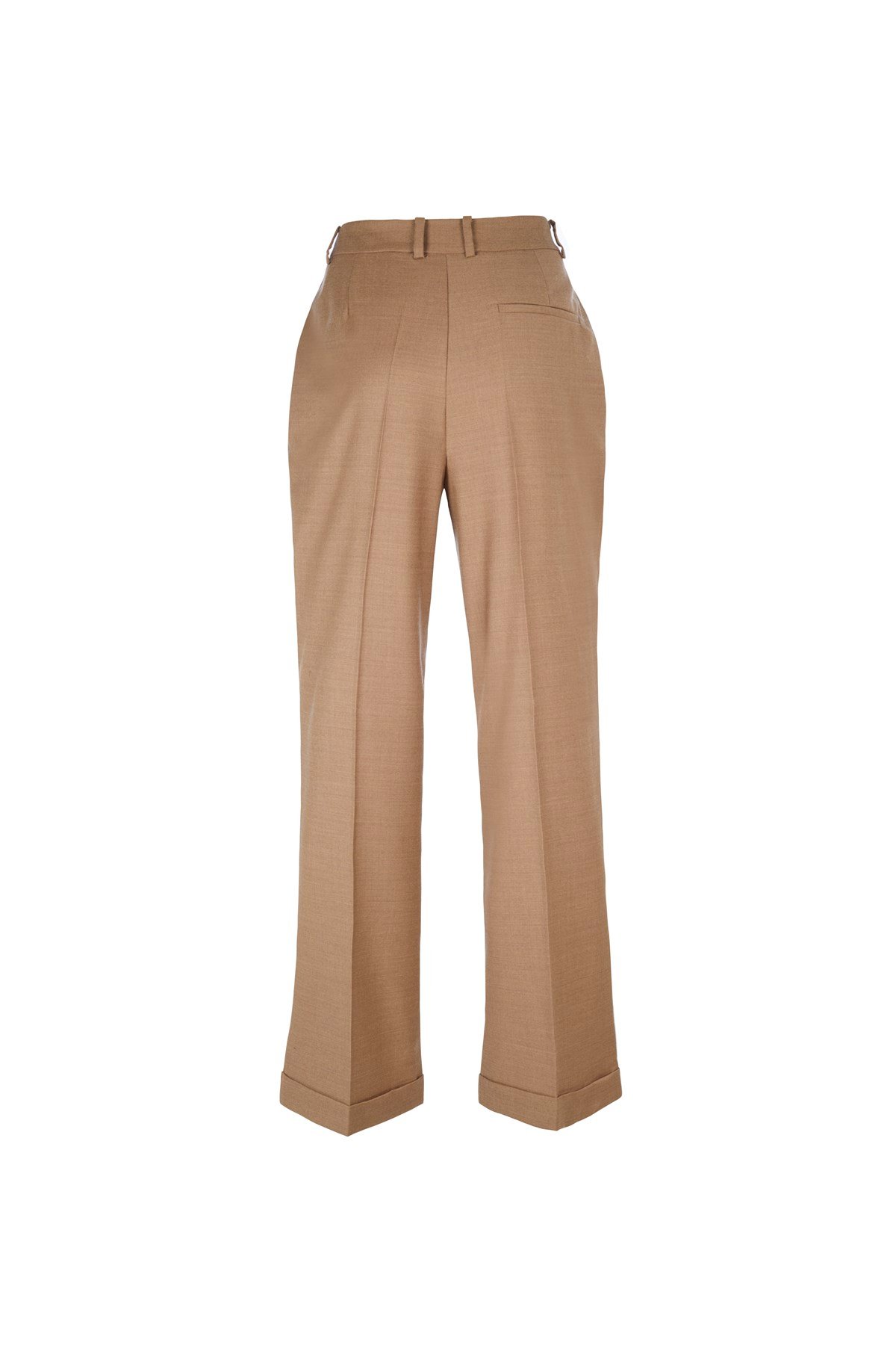 Camel Pilili Yünlü Takım Pantolon