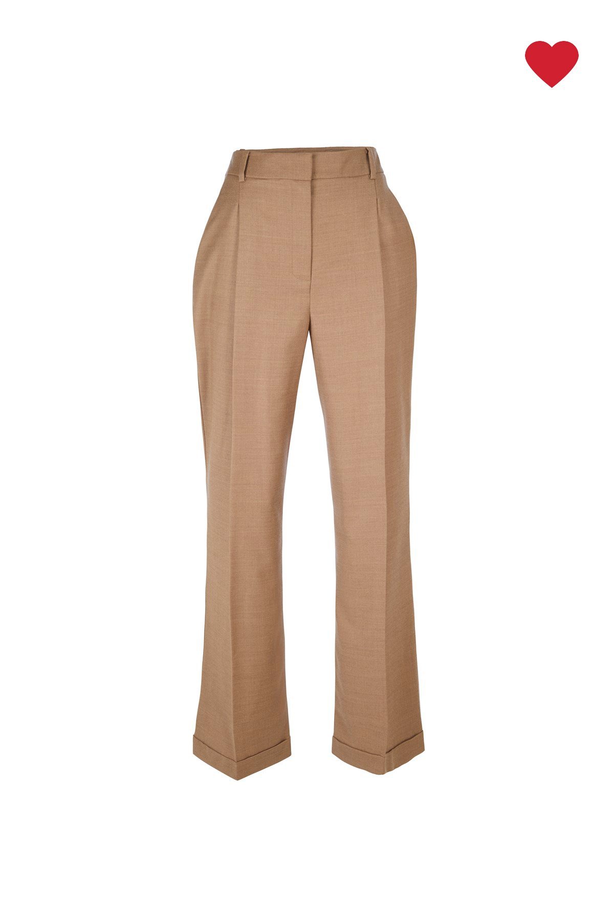 Camel Pilili Yünlü Takım Pantolon