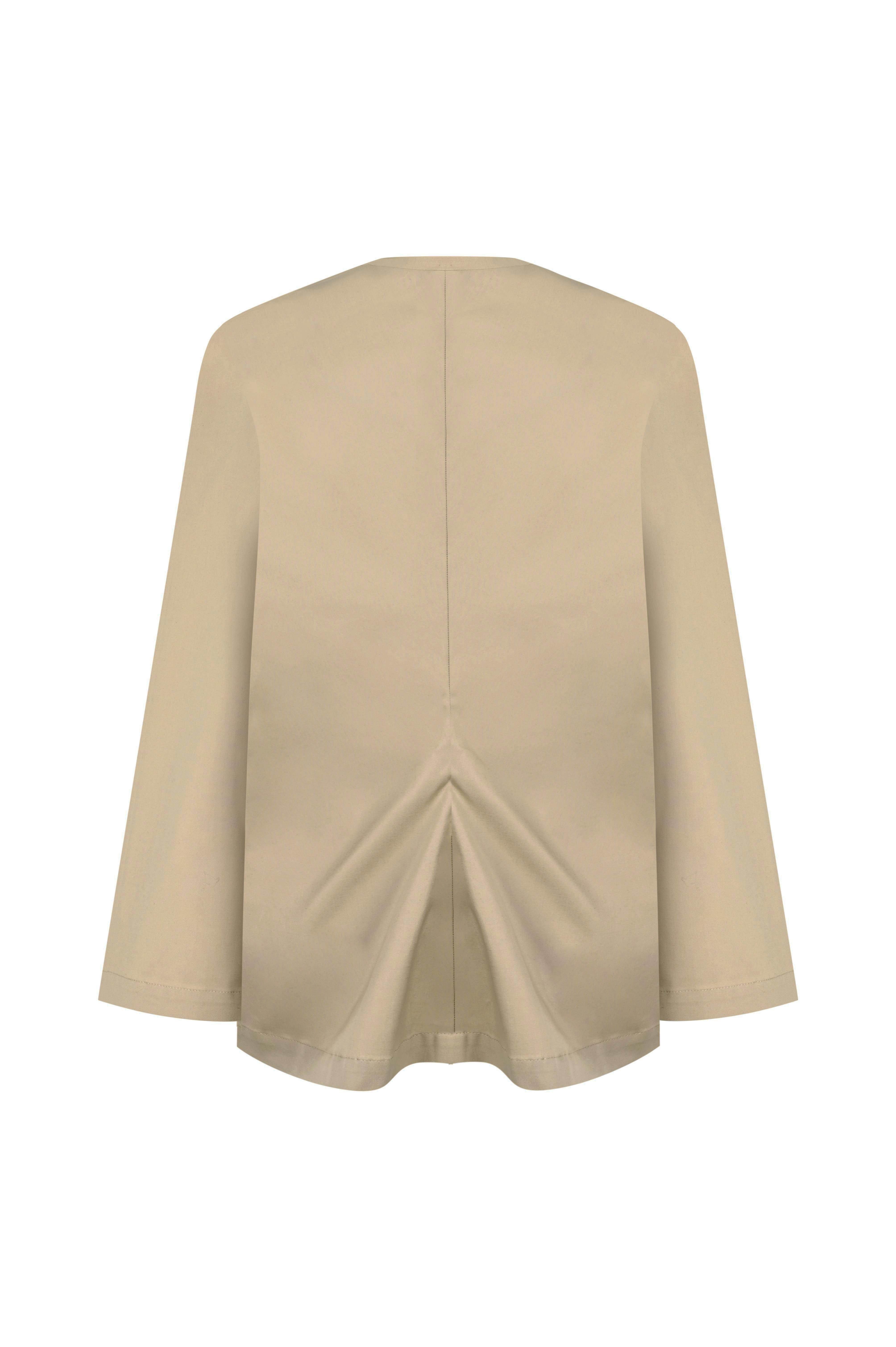 Camel Poplin Gömlek Ceket