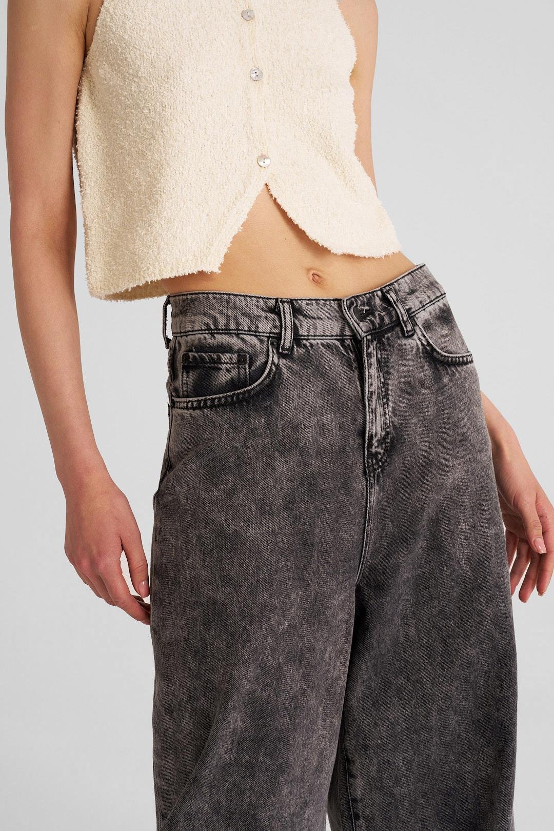 Ekru Buklet Crop Triko Yelek