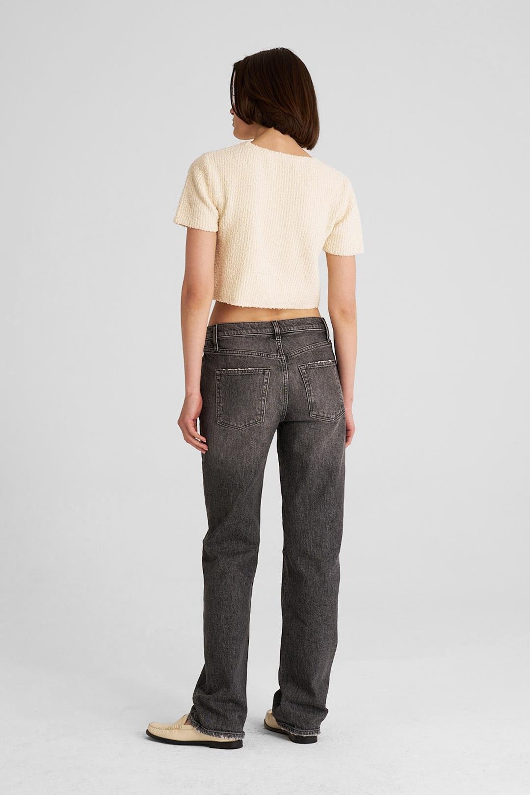 Ekru Buklet Kısa Kol Kazak