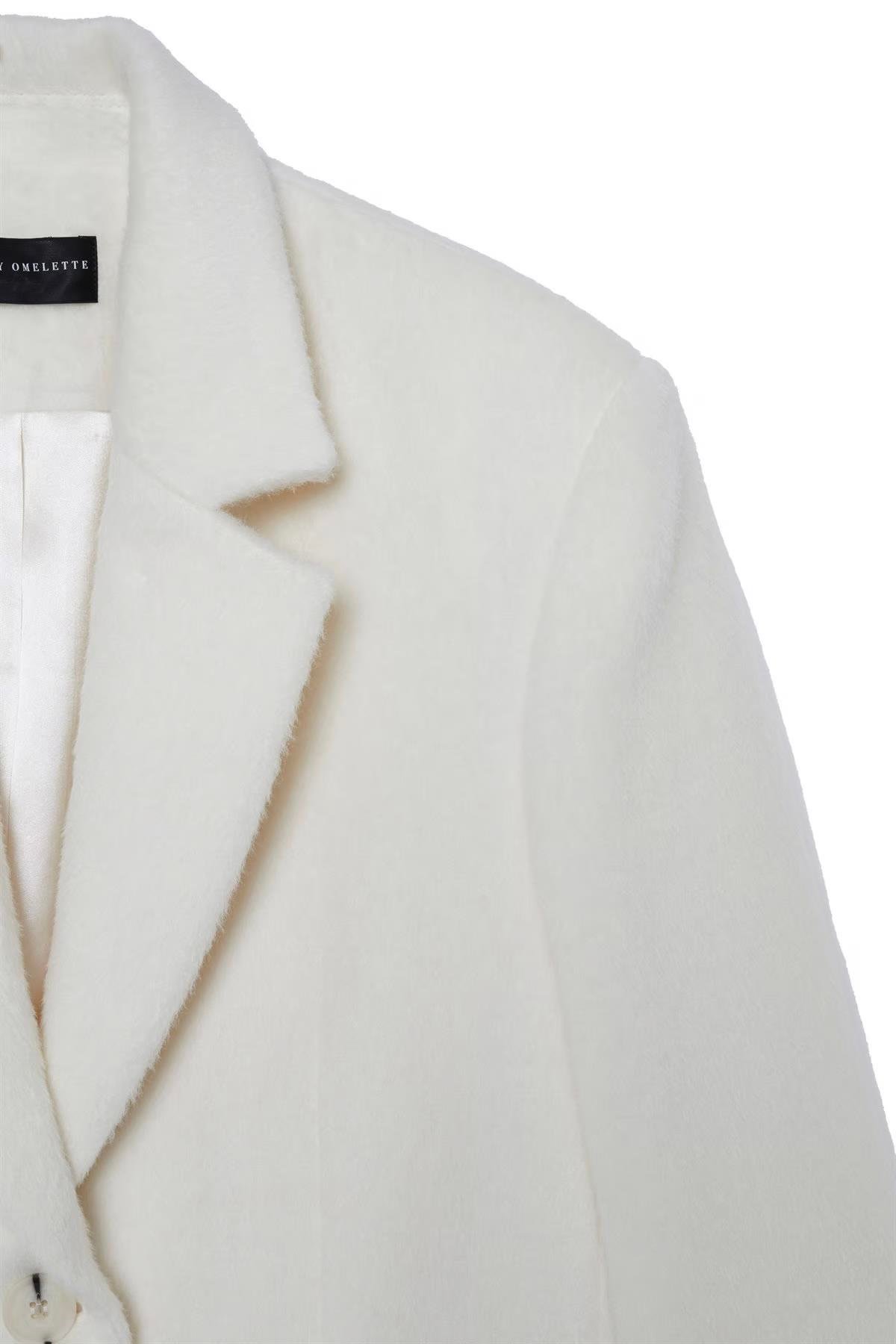 Ekru Daddy Alpaka Ceket Kaban - Exclusive Collection