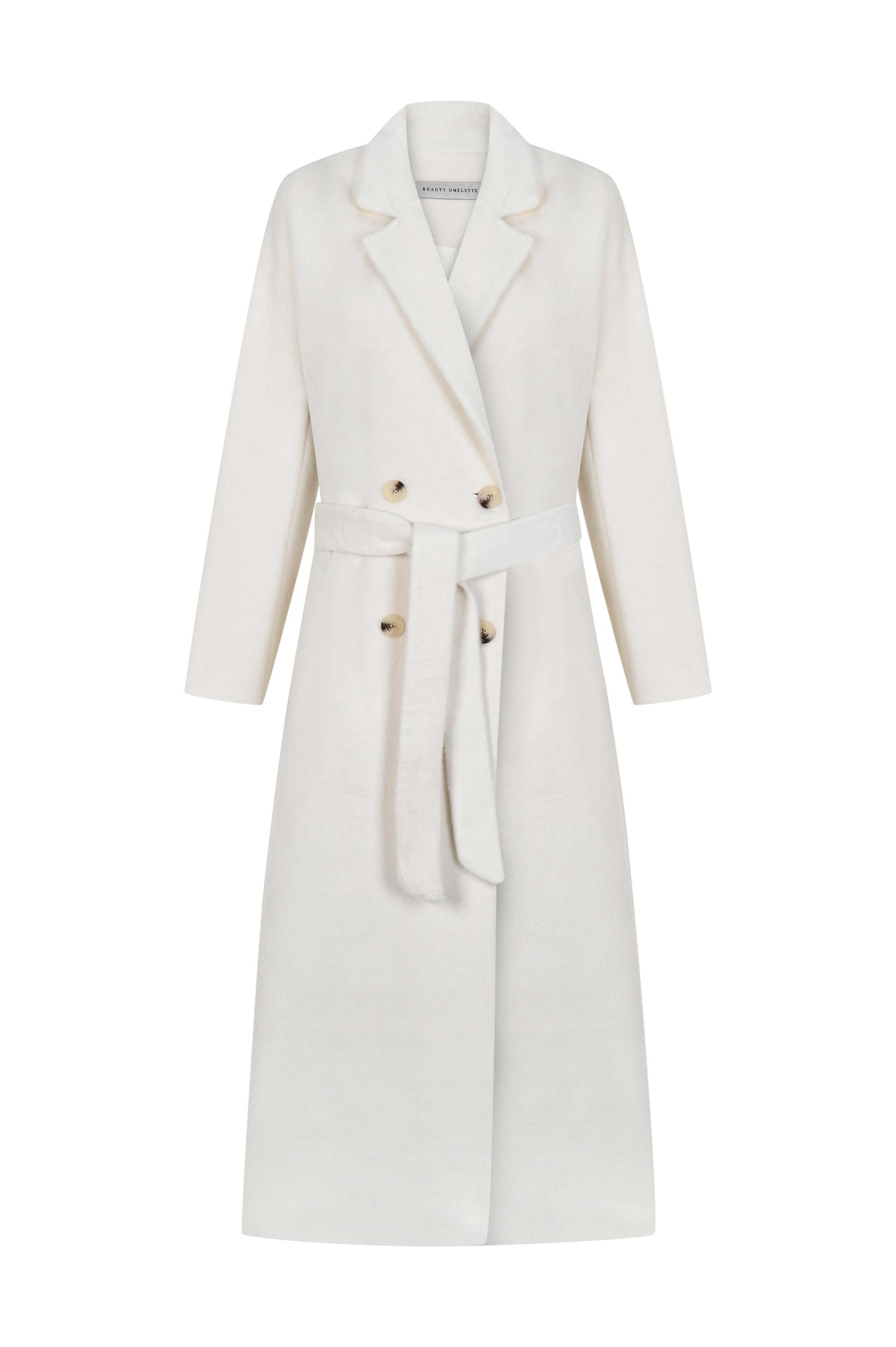 Ekru İstanbul Alpaka Klasik Palto