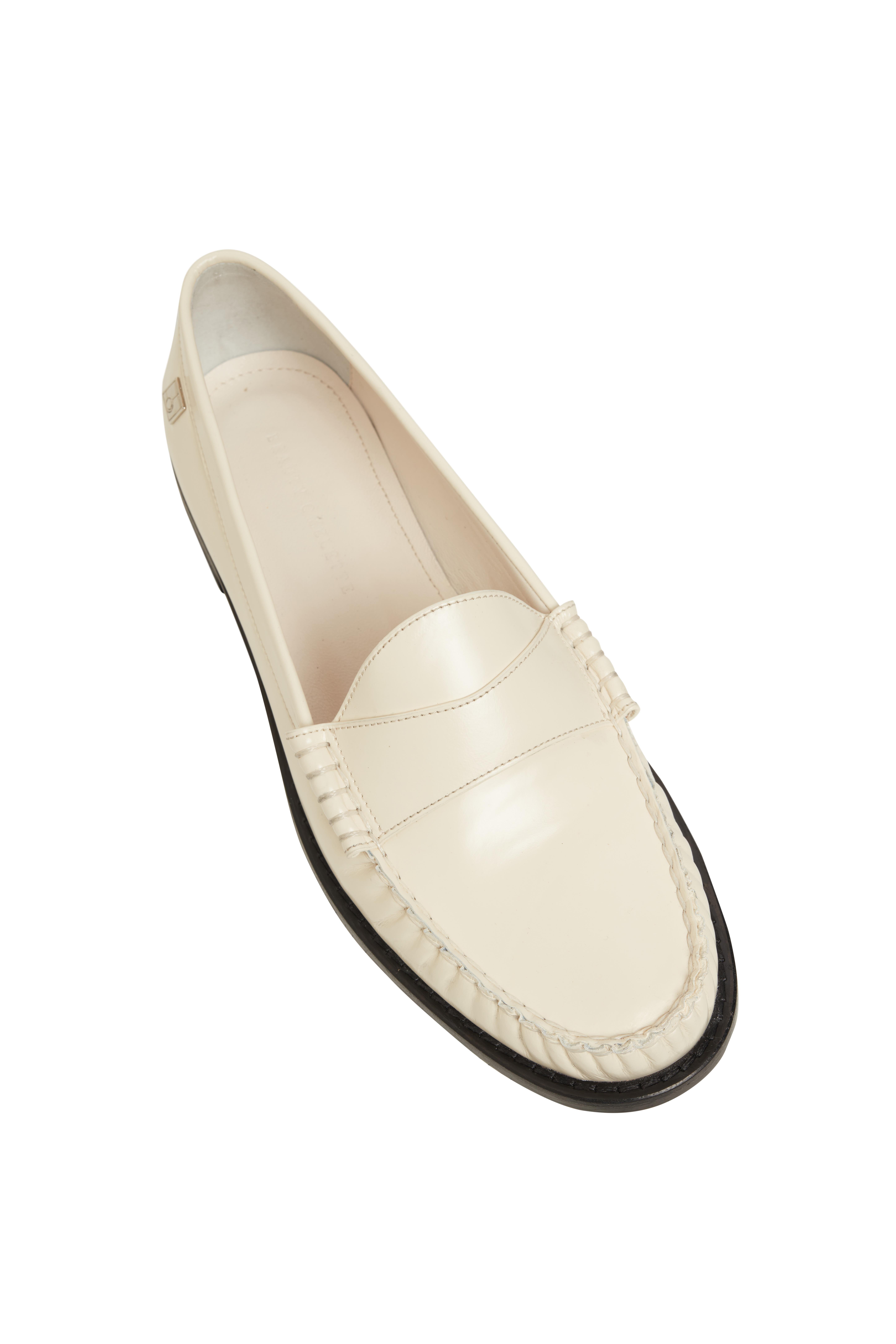 Ekru Klasik Deri Loafer