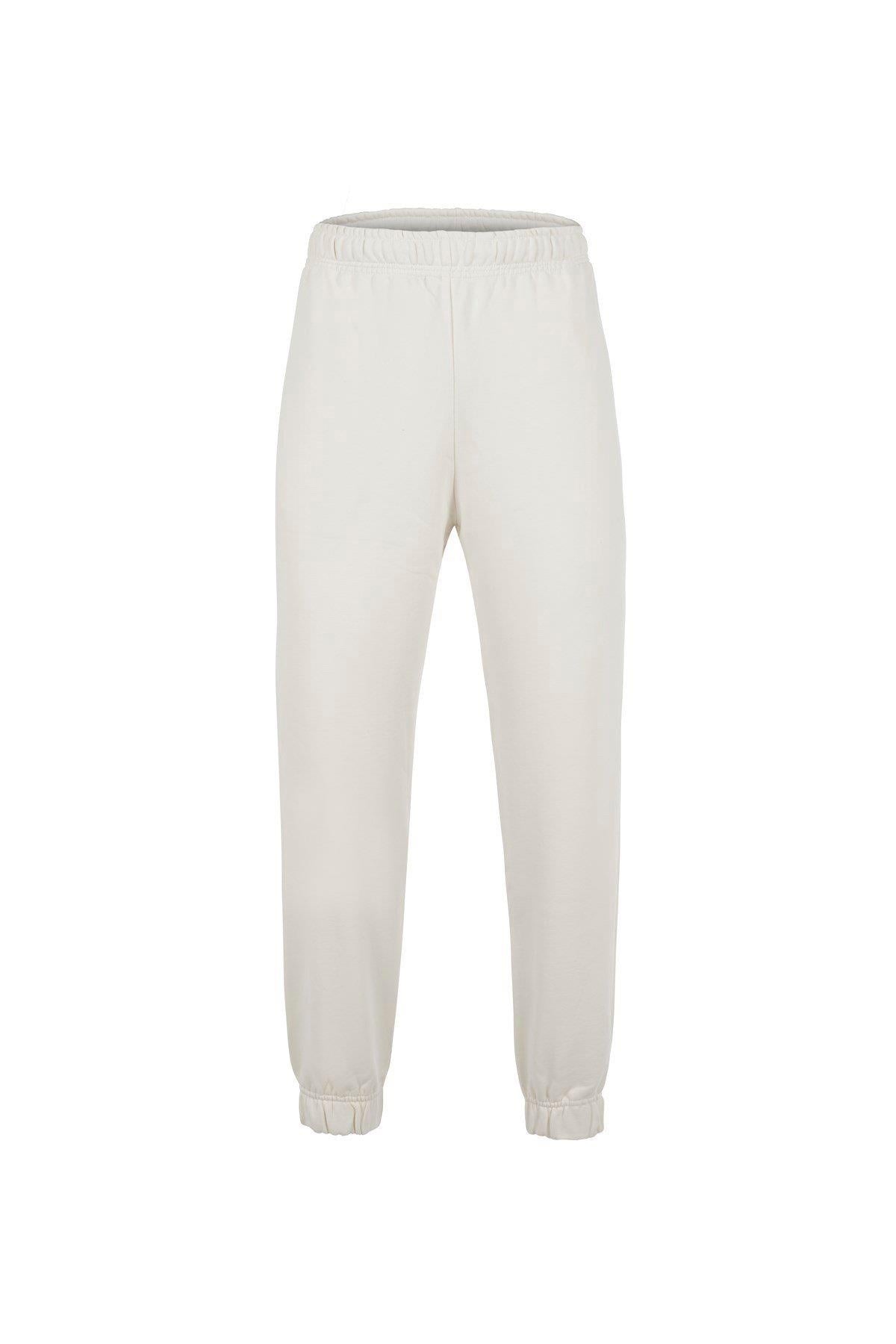 Ekru Paçası Lastikli Sweatpants