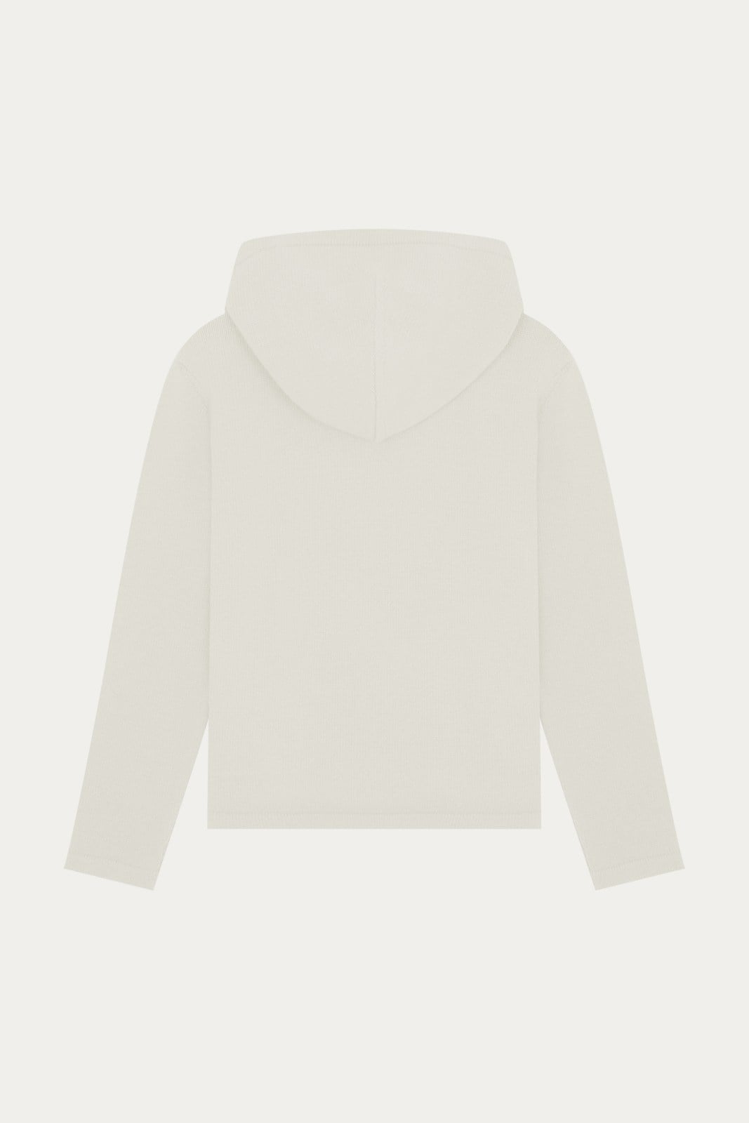 Ekru Yün Karışımlı Hoodie Triko Sweat