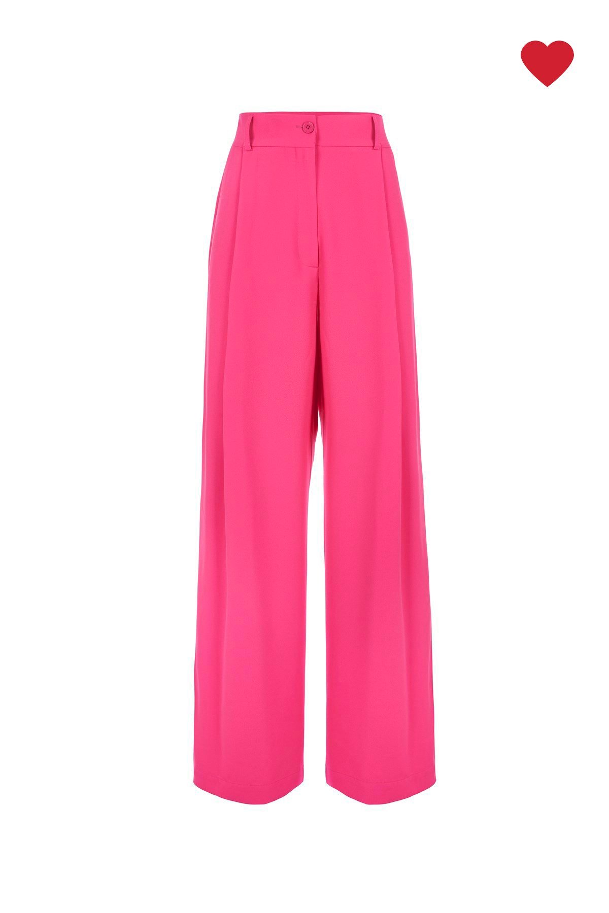 Fuşya Oversize Krep Pantolon