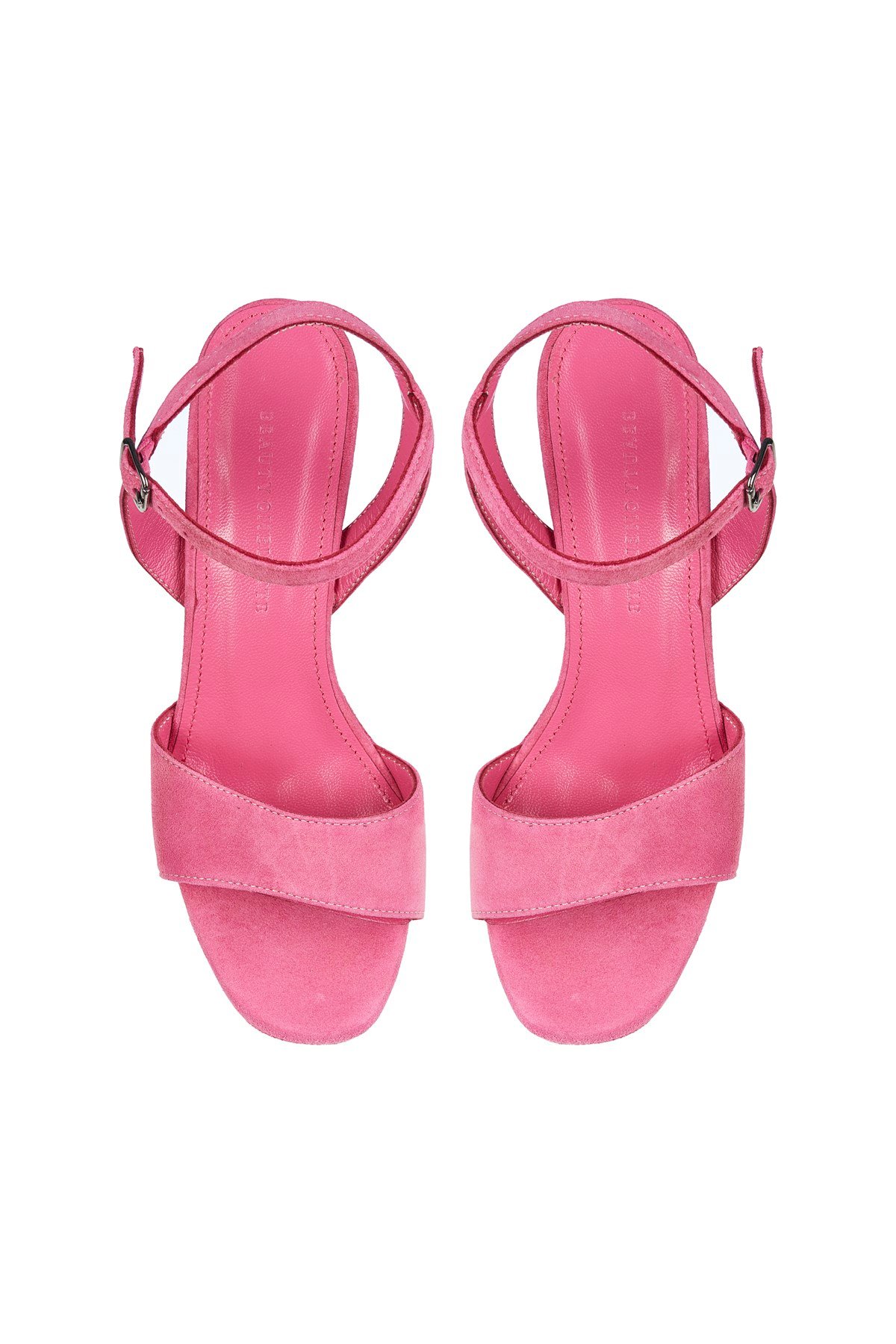 Fuşya Tek Bant Süet Platform Ayakkabı