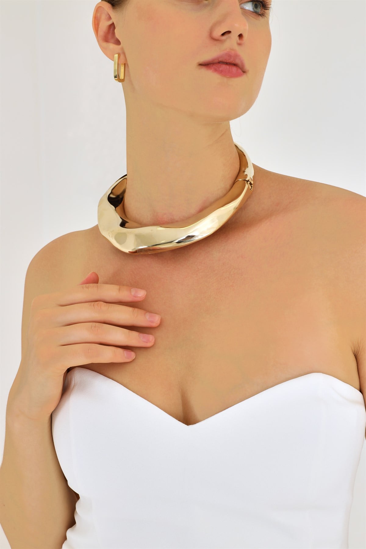 Gold Amorf Tasma Kolye
