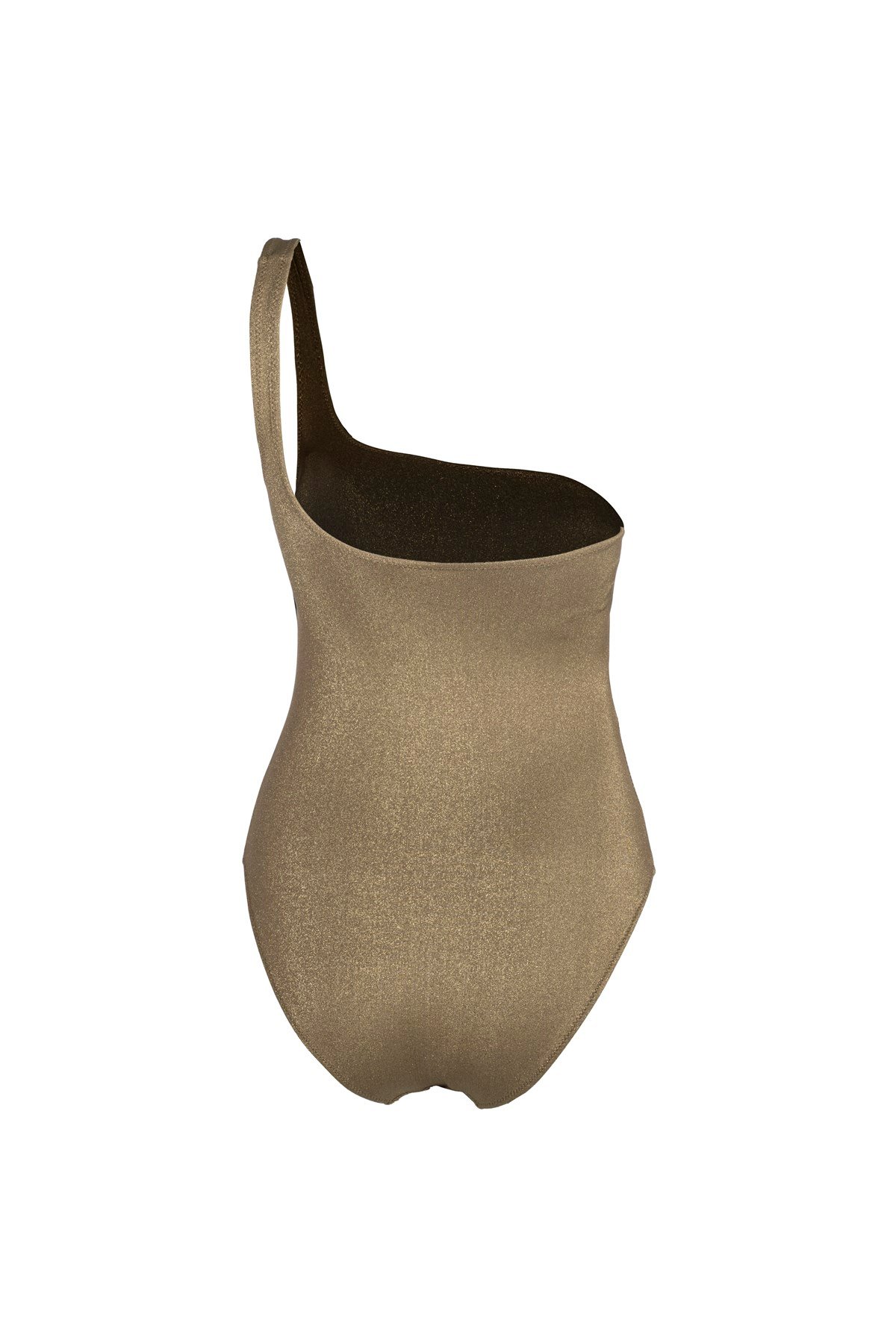 Gold Asimetrik Yaka Simli Mayo