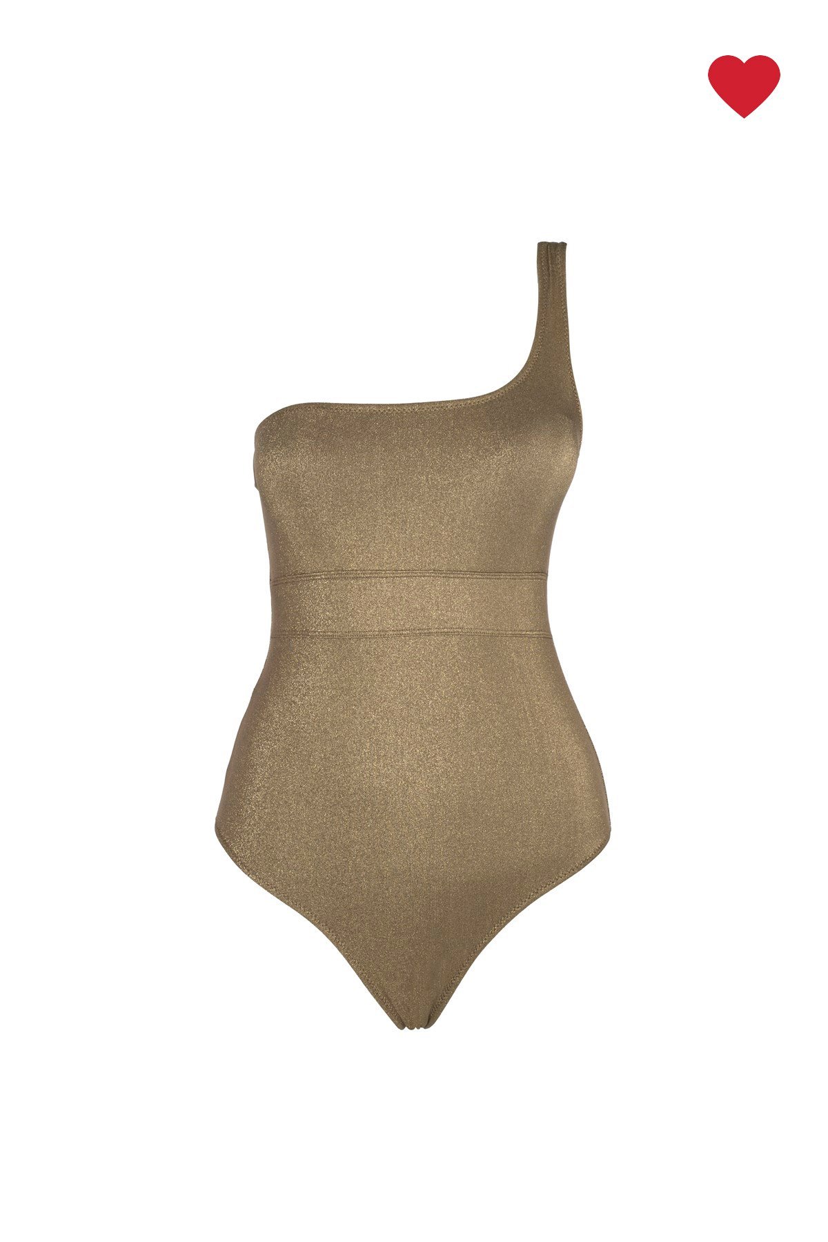 Gold Asimetrik Yaka Simli Mayo