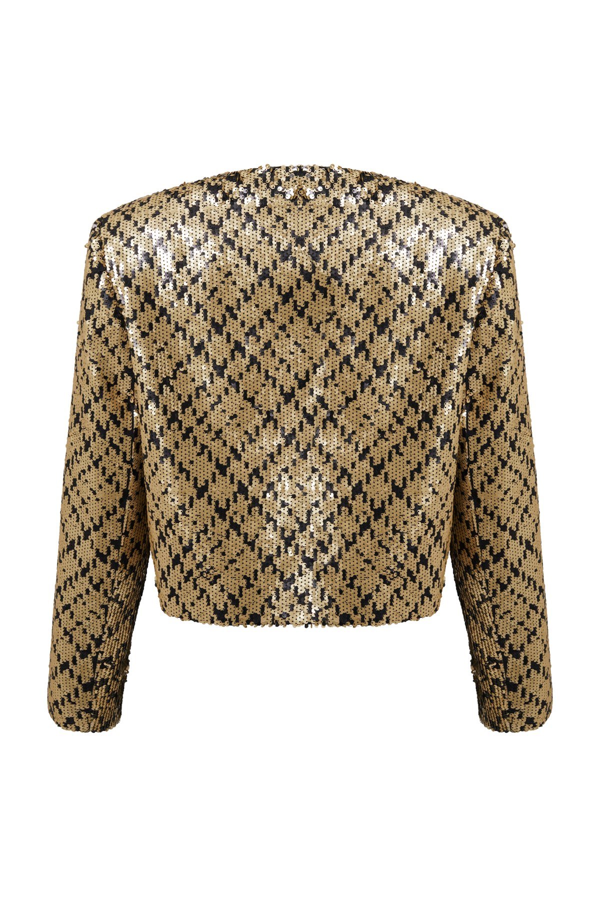 Gold Çift Renkli Payetli Kutu Form Ceket - Special Edition