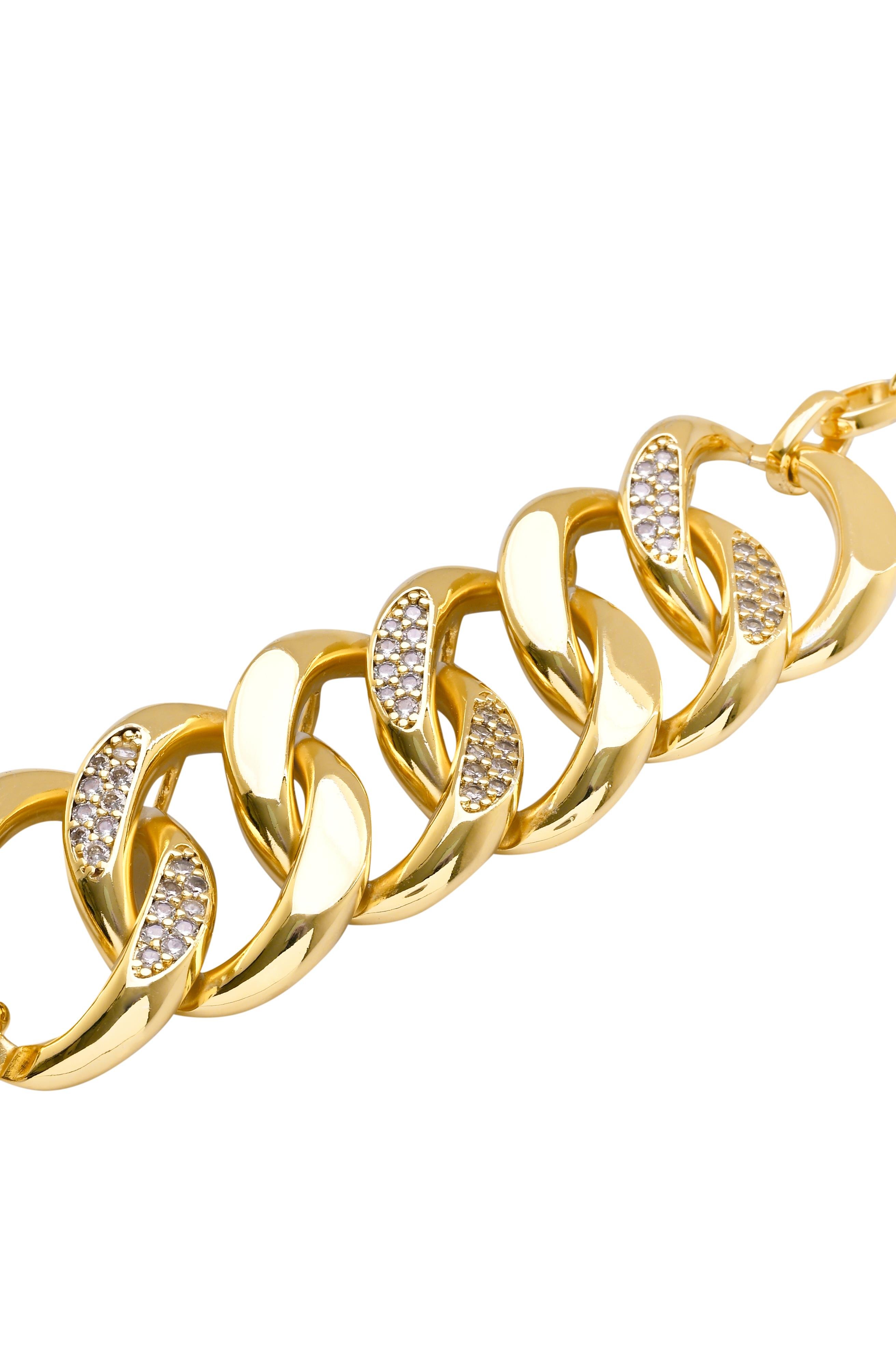 Gold Dokulu Vintage Bileklik