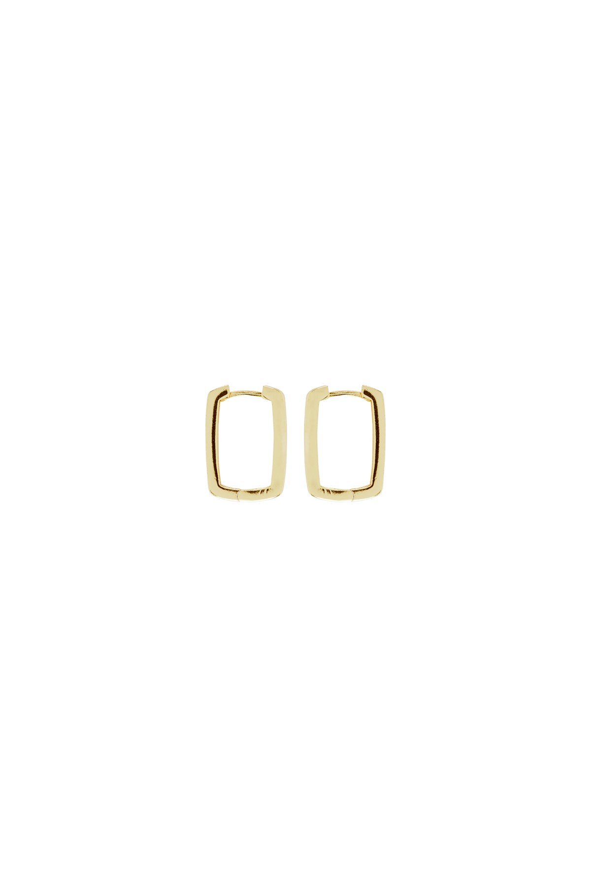 Gold Minimal Dikdörtgen Küpe