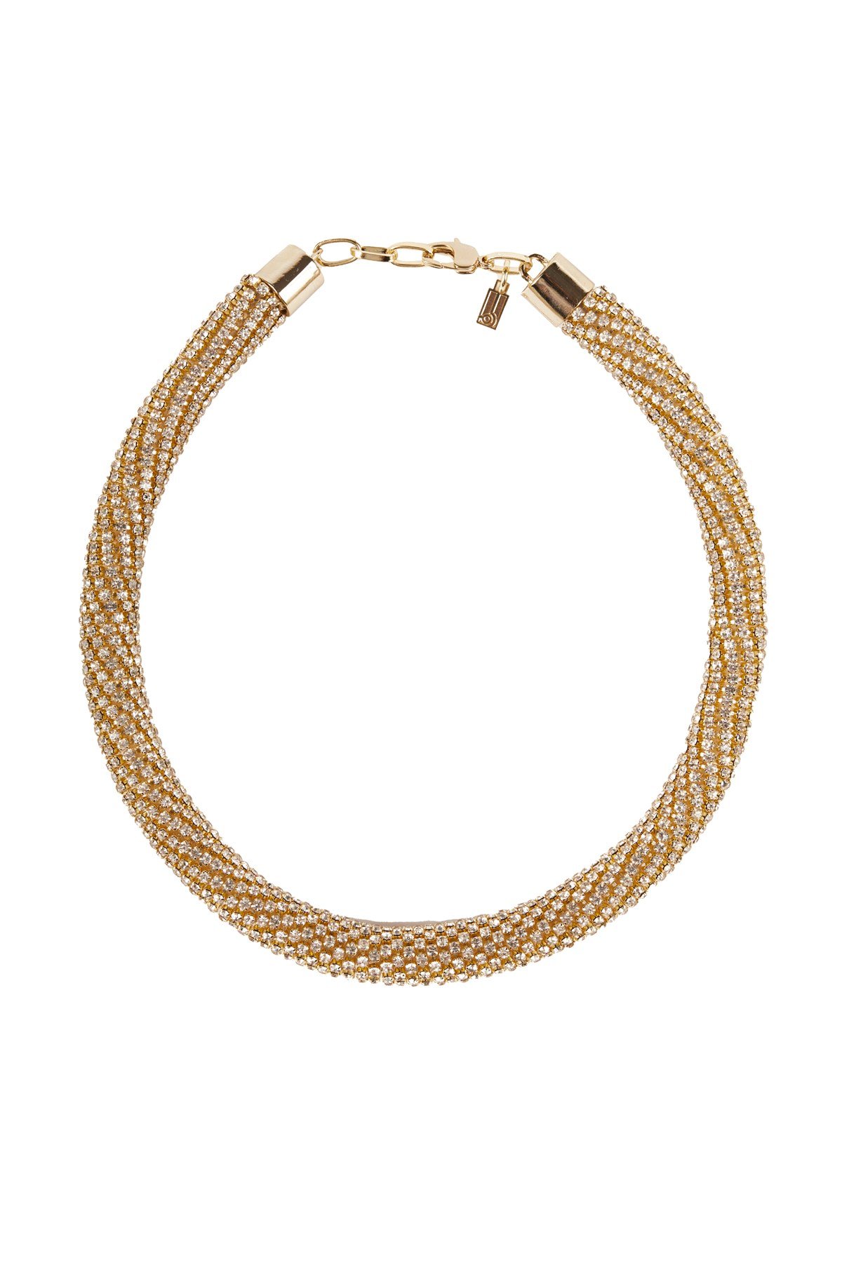 Gold Tasma Taşlı Kolye