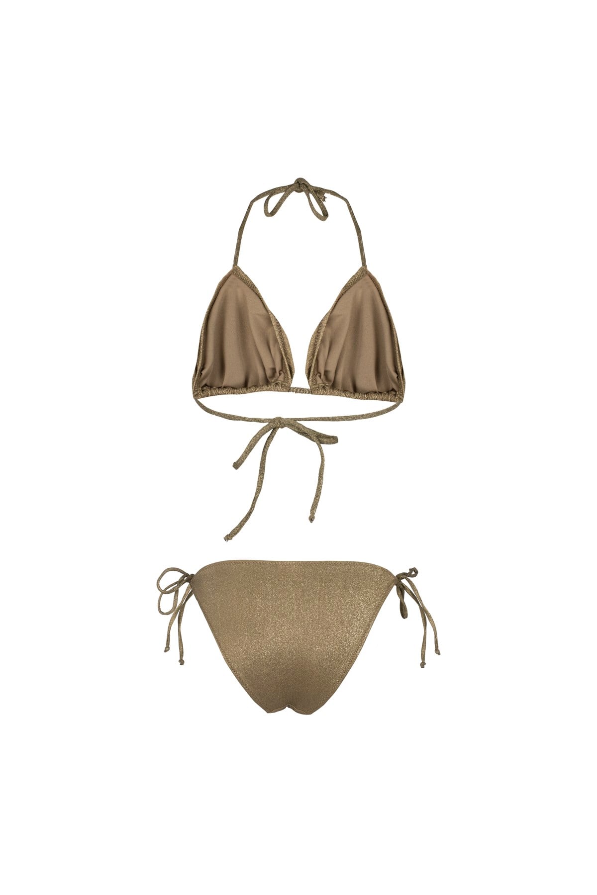 Gold Üçgen Simli Bikini