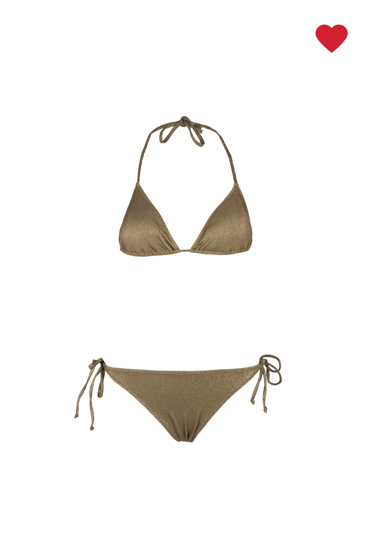 Gold Üçgen Simli Bikini