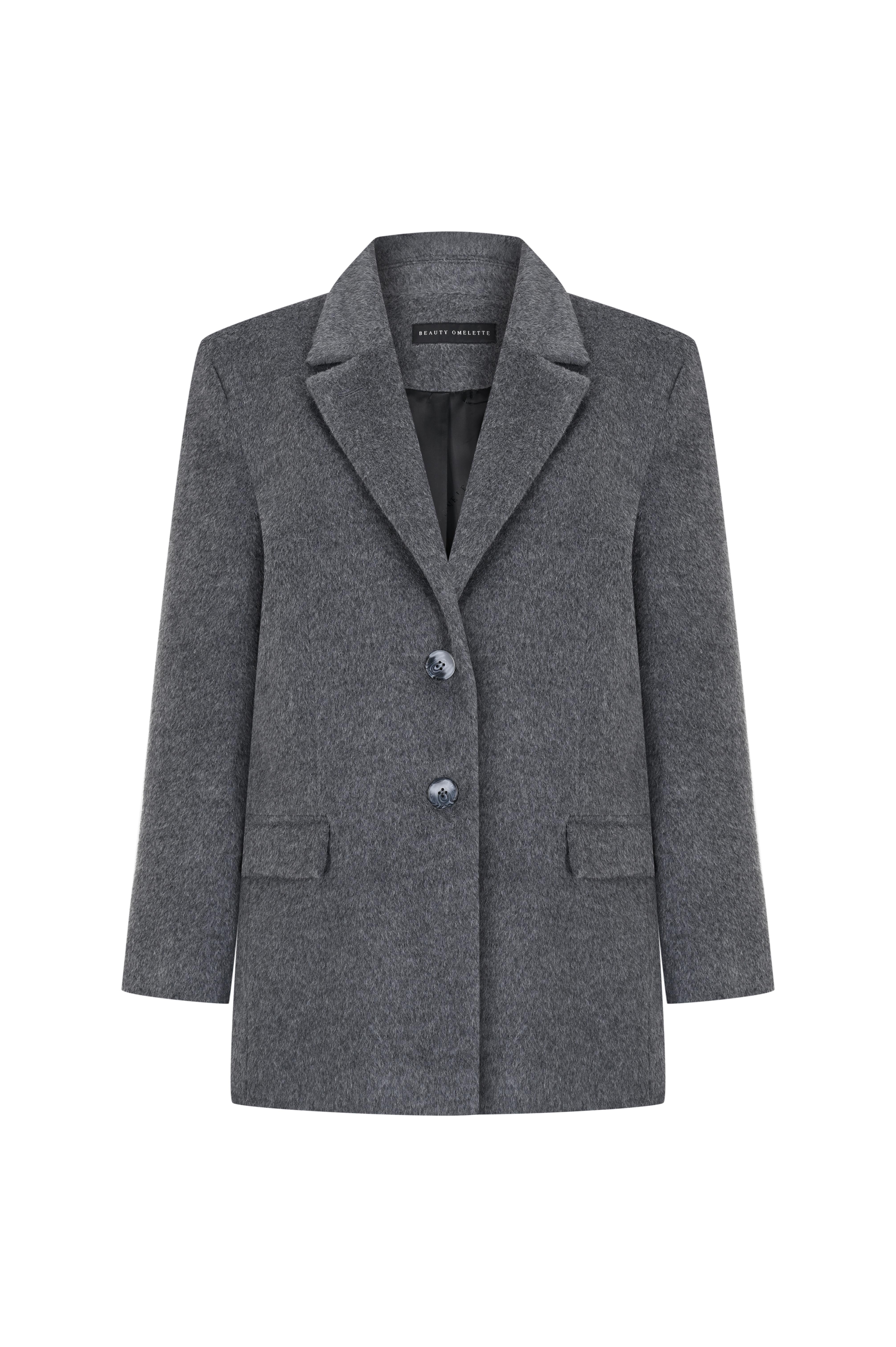 Gri Daddy Alpaka Ceket Kaban - Exclusive Collection