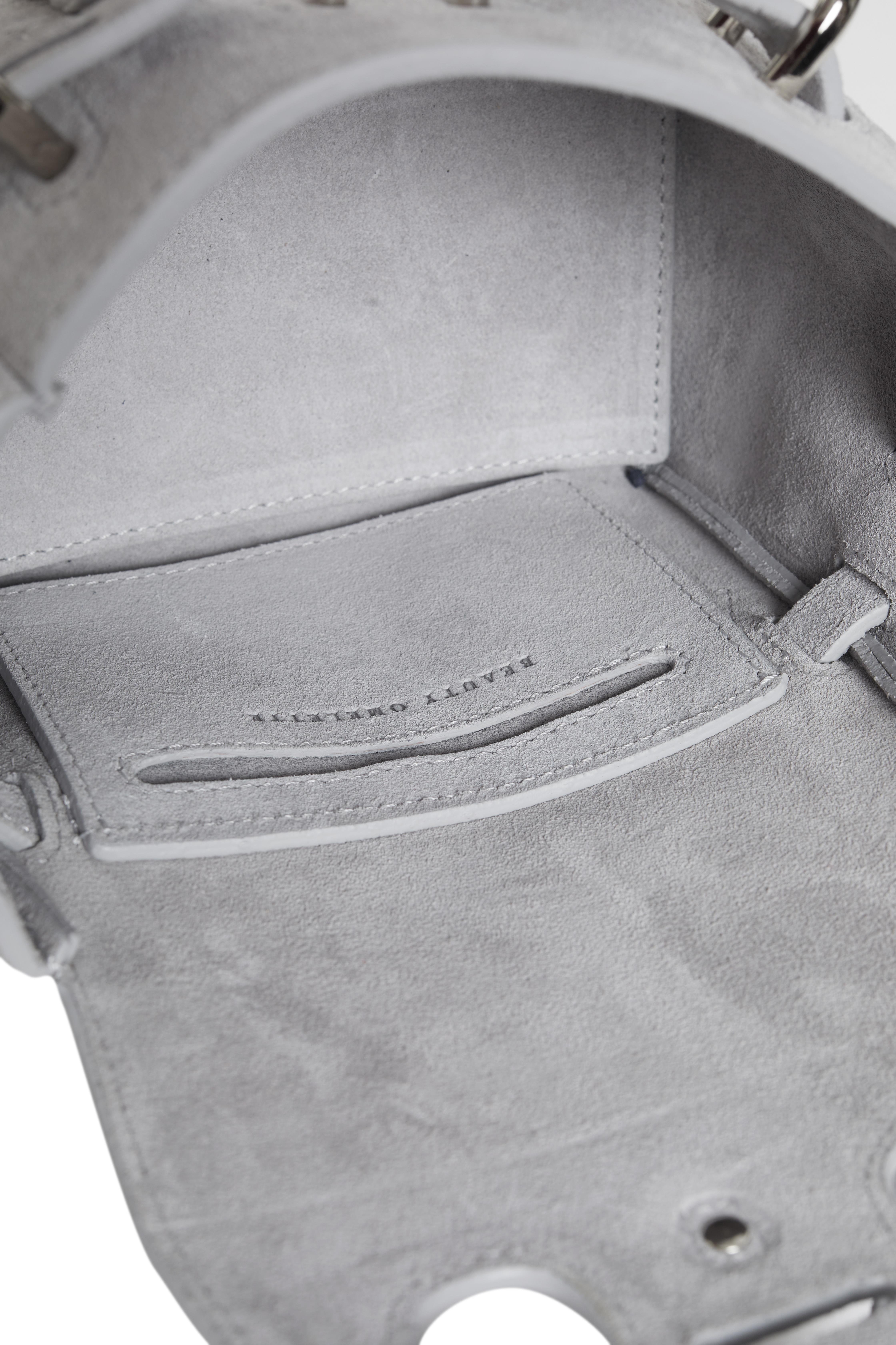 Gri Gabrielle Süet Micro Bag Silver