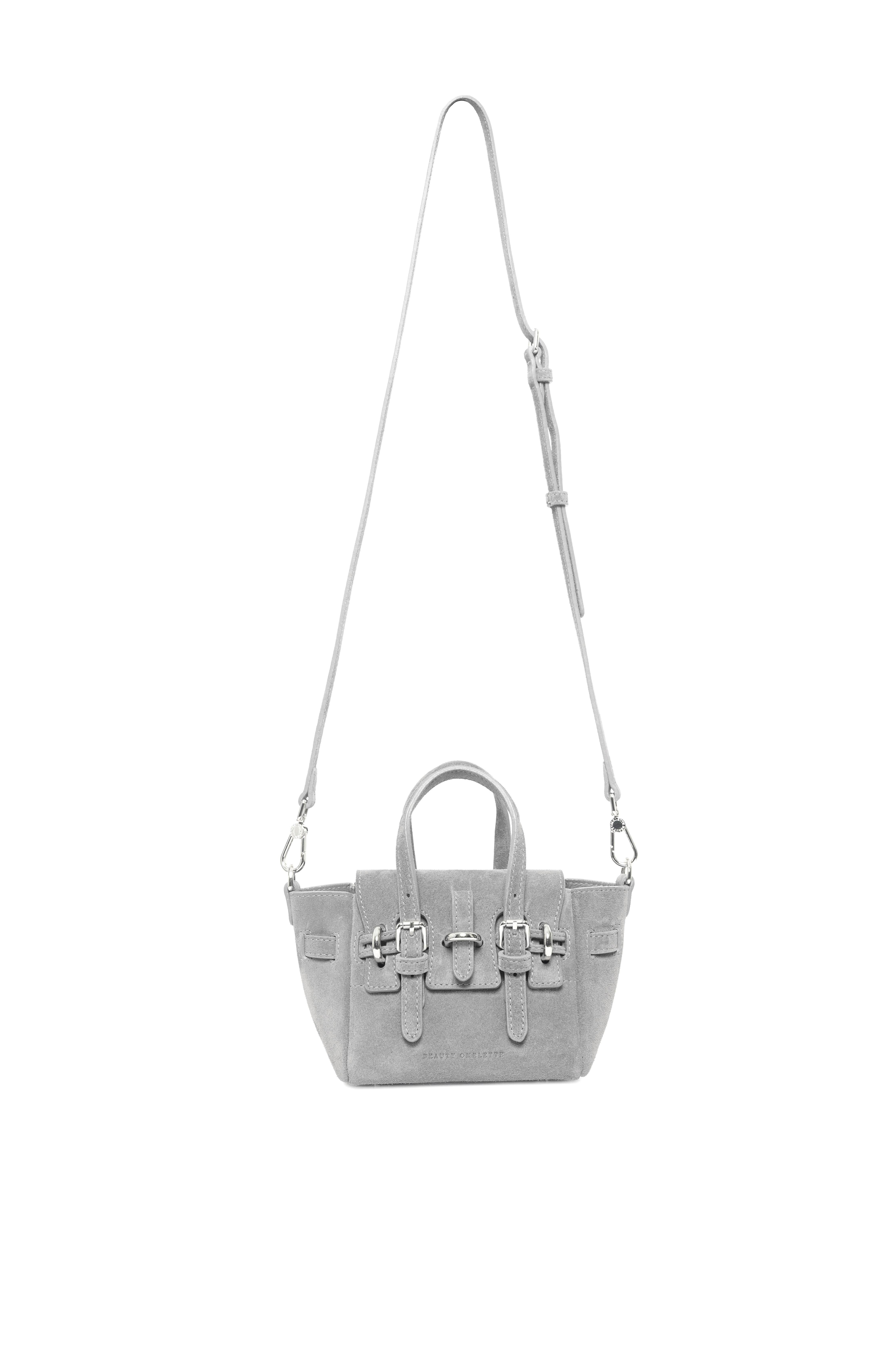 Gri Gabrielle Süet Micro Bag Silver