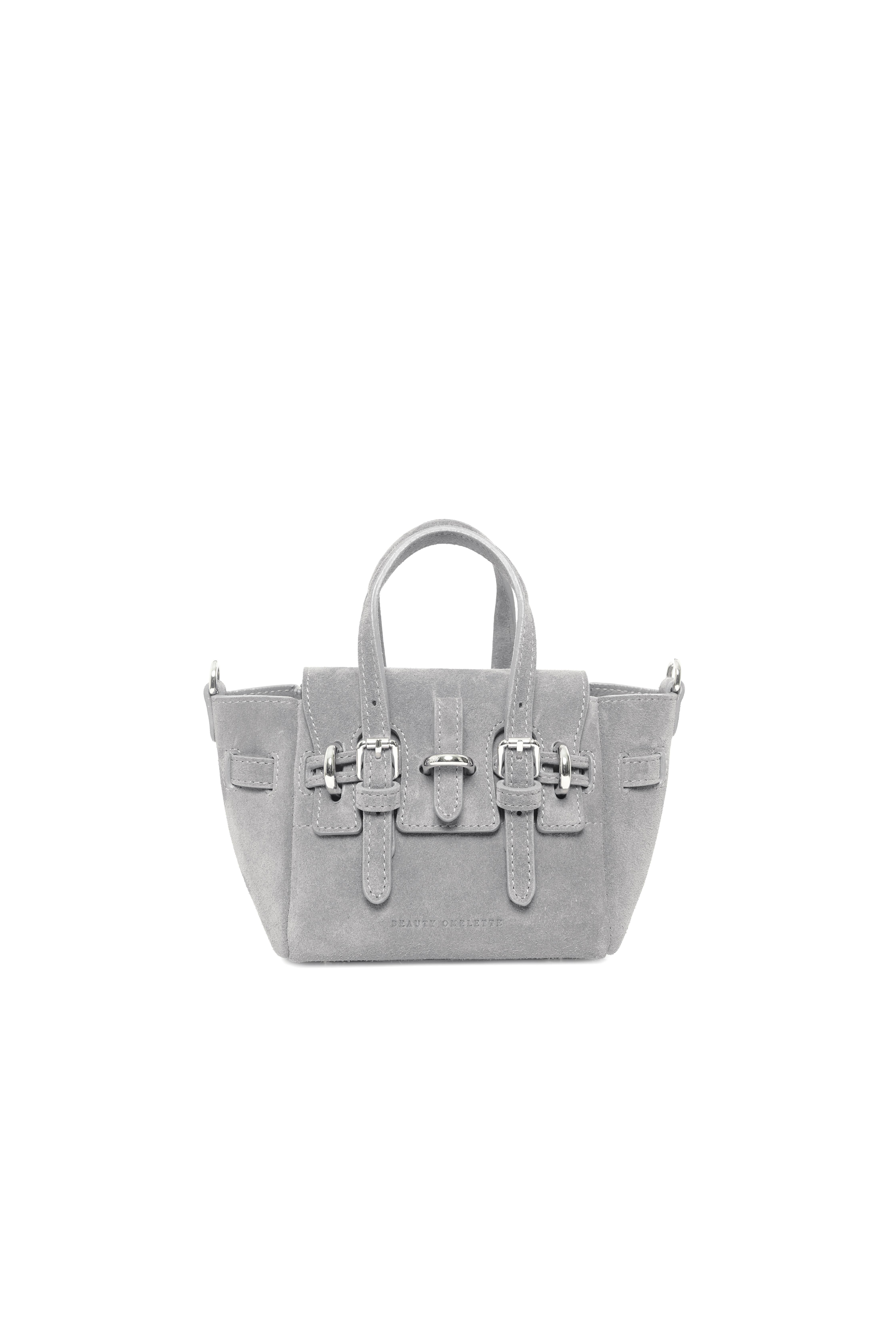Gri Gabrielle Süet Micro Bag Silver