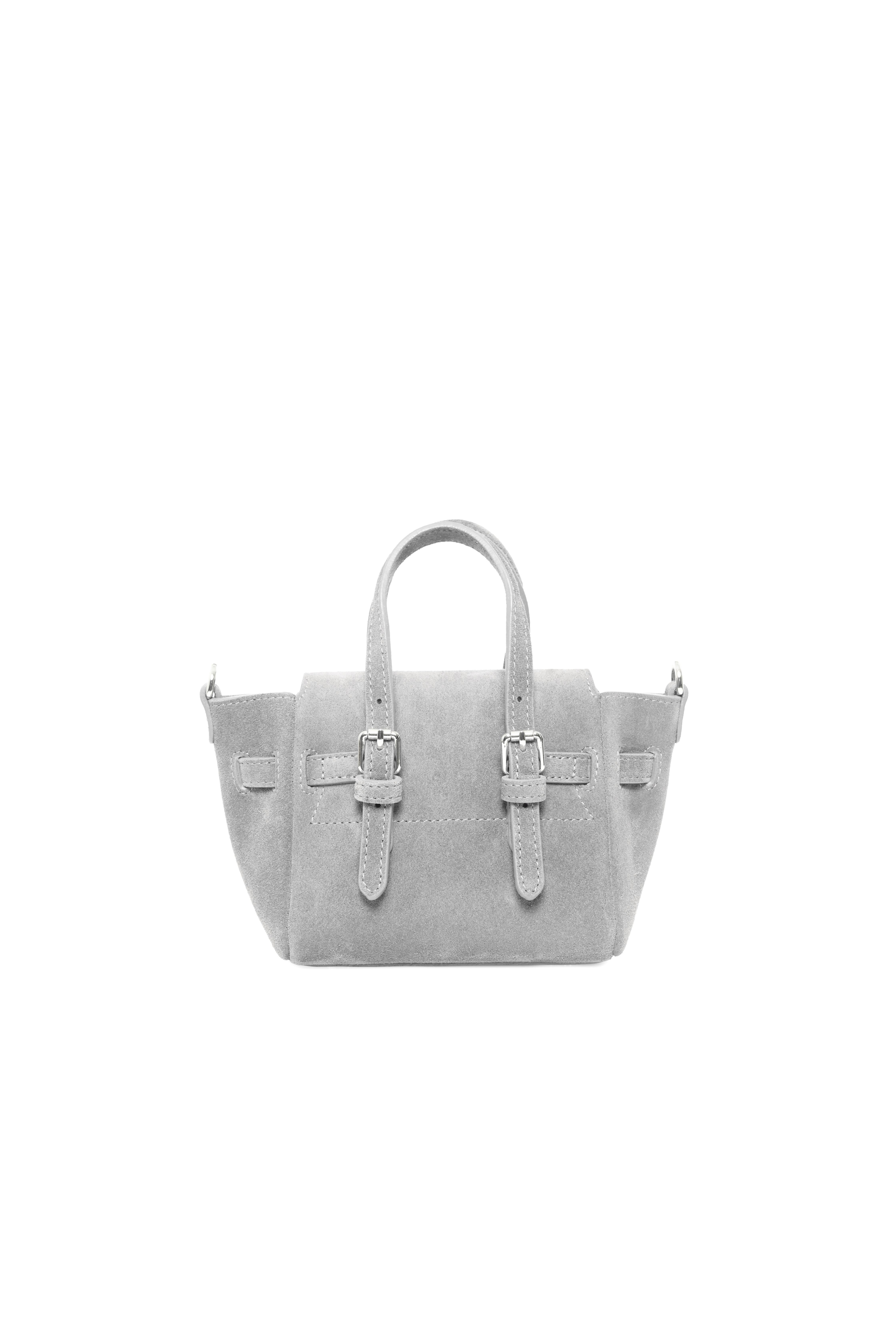 Gri Gabrielle Süet Micro Bag Silver