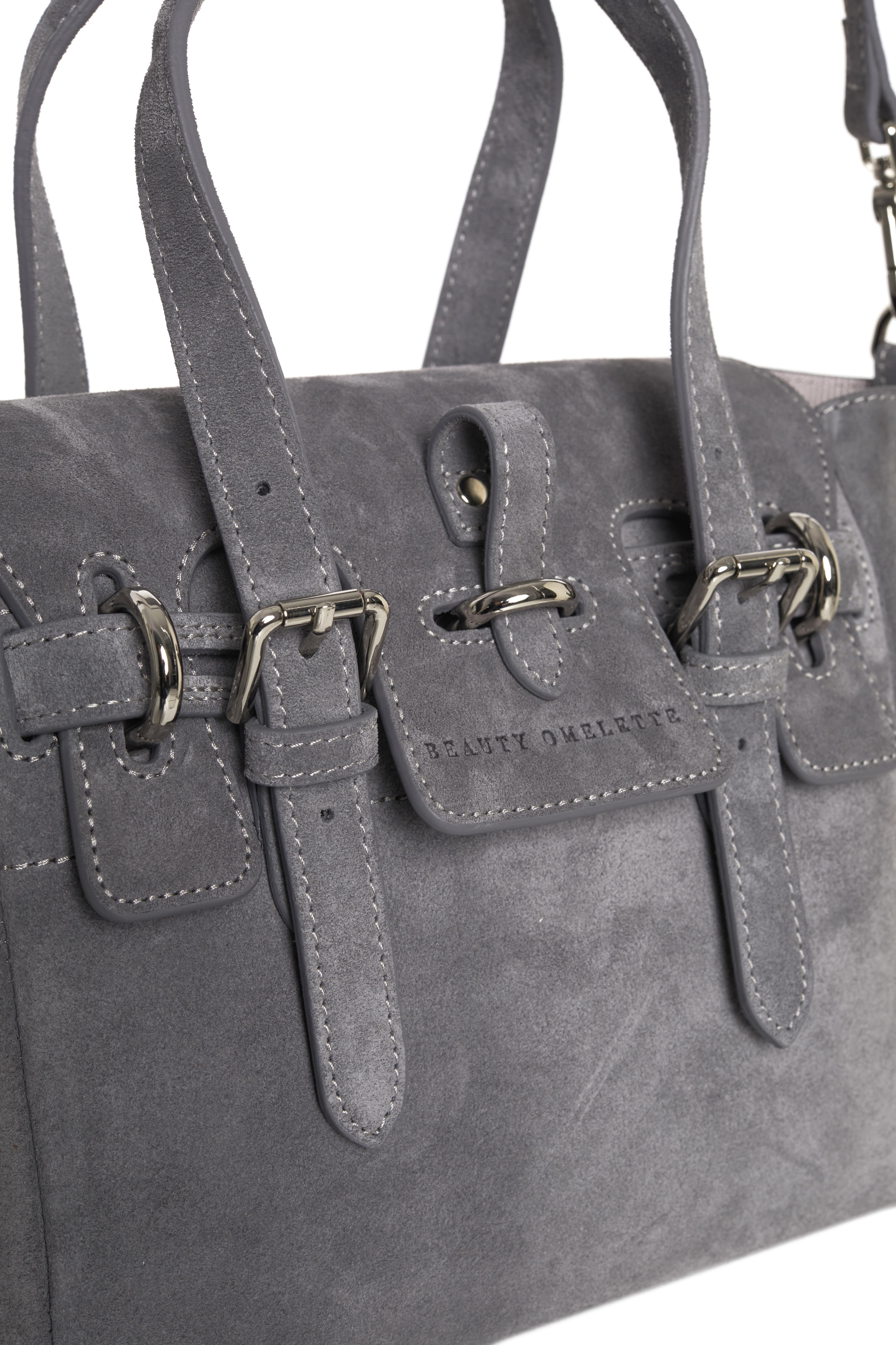 Gri Gabrielle Süet Mini Bag Silver