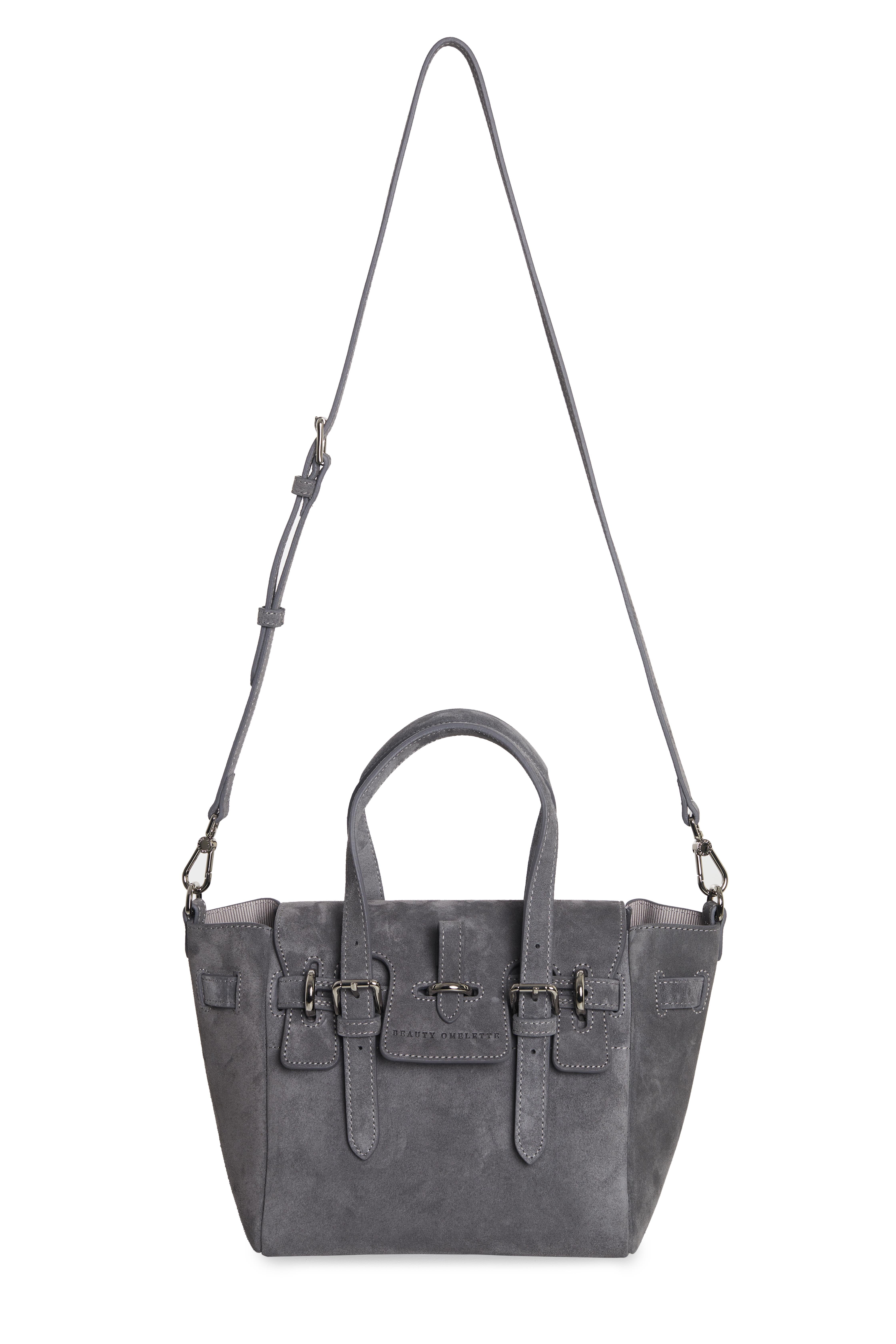 Gri Gabrielle Süet Mini Bag Silver