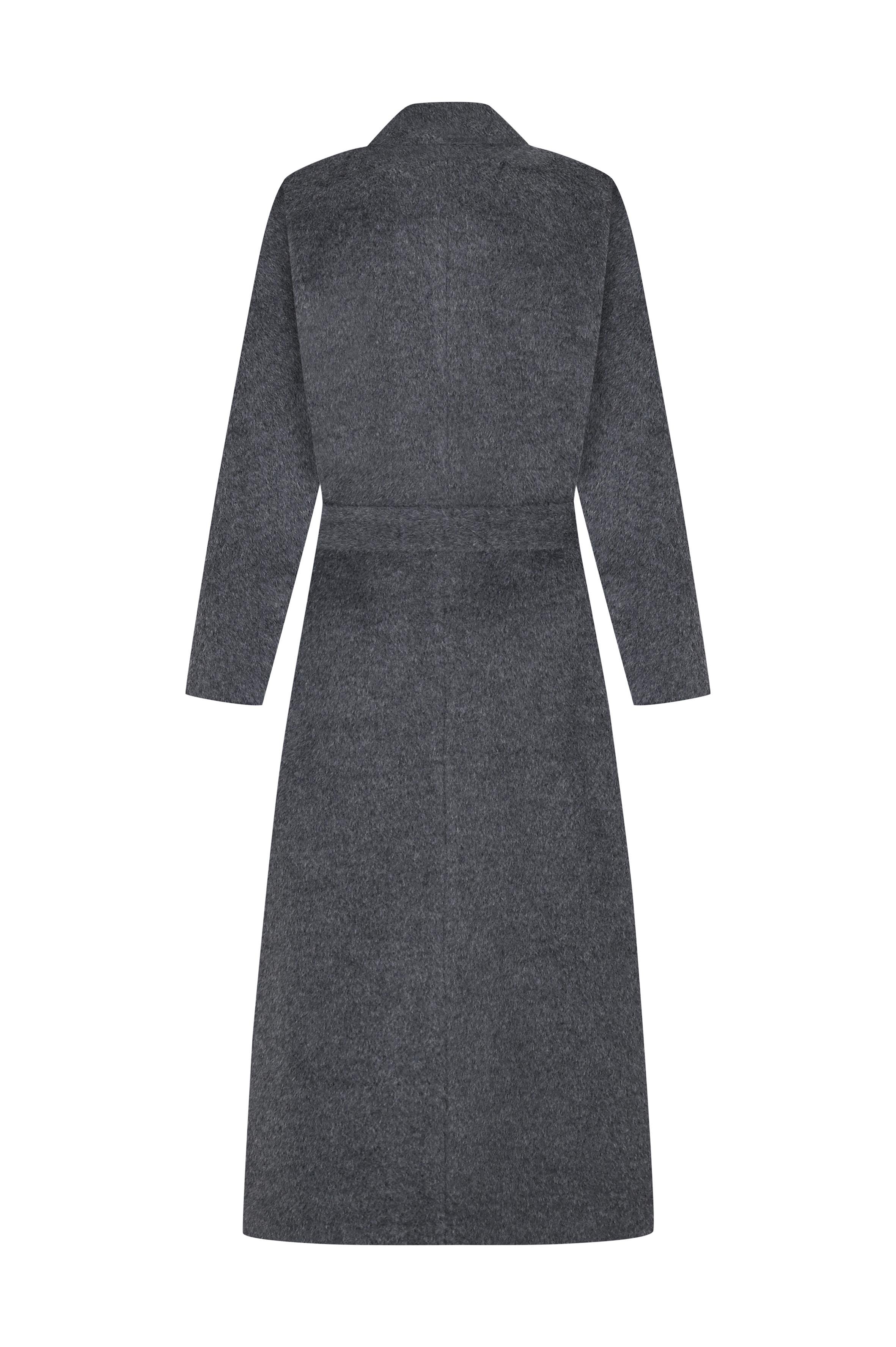 Gri İstanbul Alpaka Klasik Palto