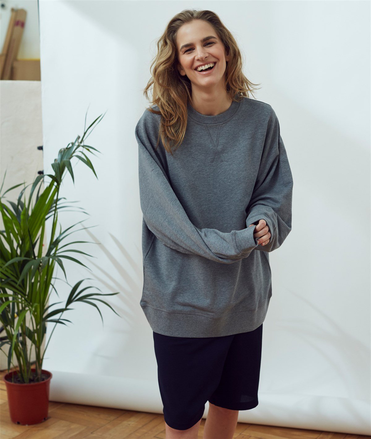 Gri Klasik Sweatshirt 