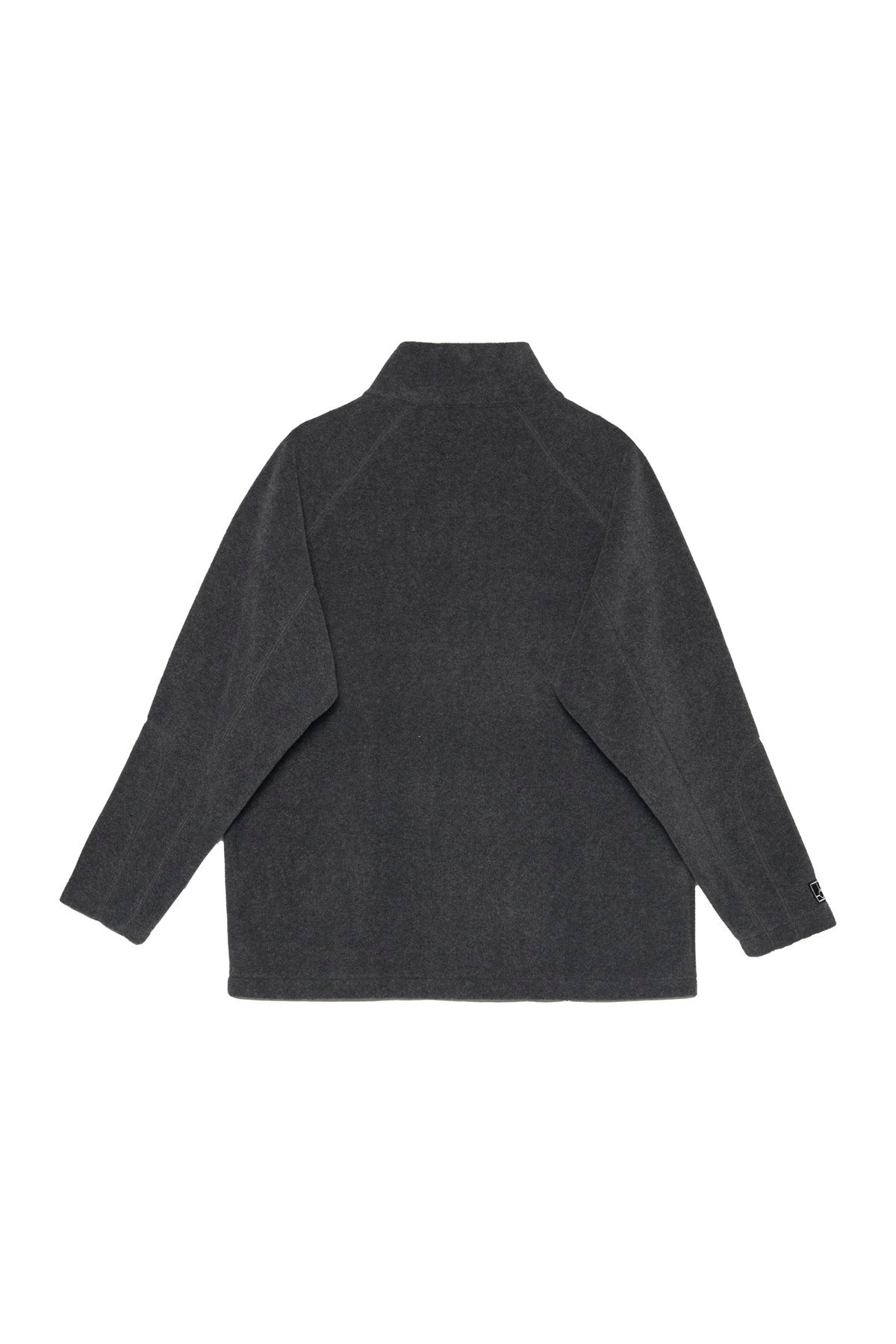 Gri Logo Detaylı Oversize Polar Sweatshirt