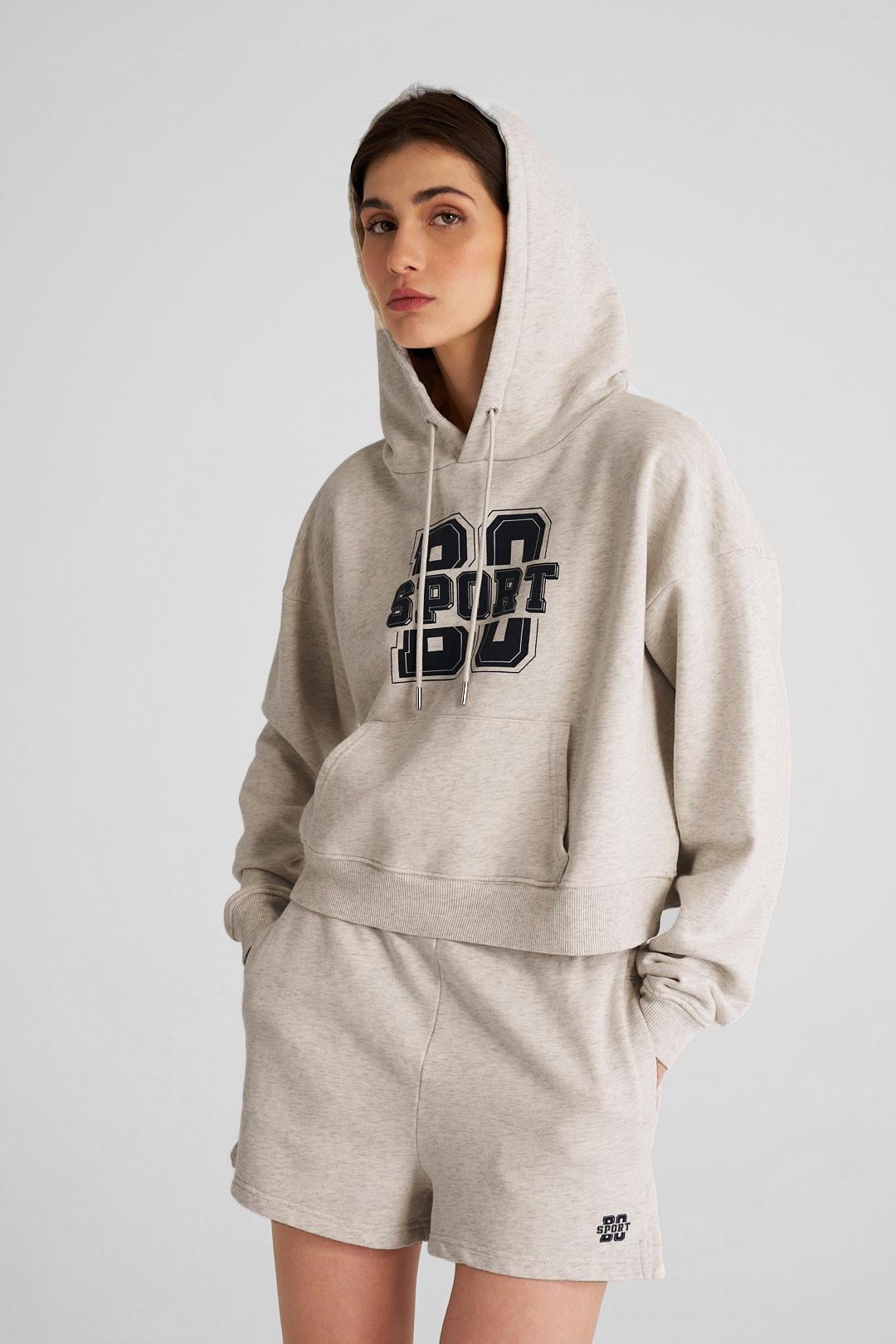 Gri Melanj BO Sport Mini Şort