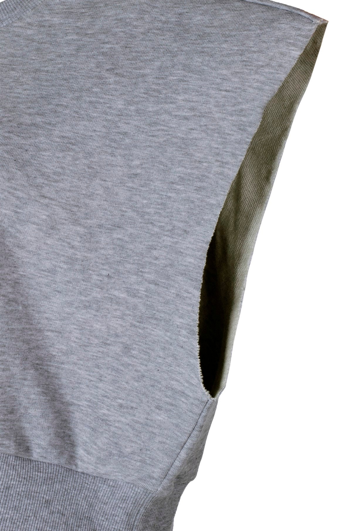 Gri Melanj Logolu Crop Sweatshirt
