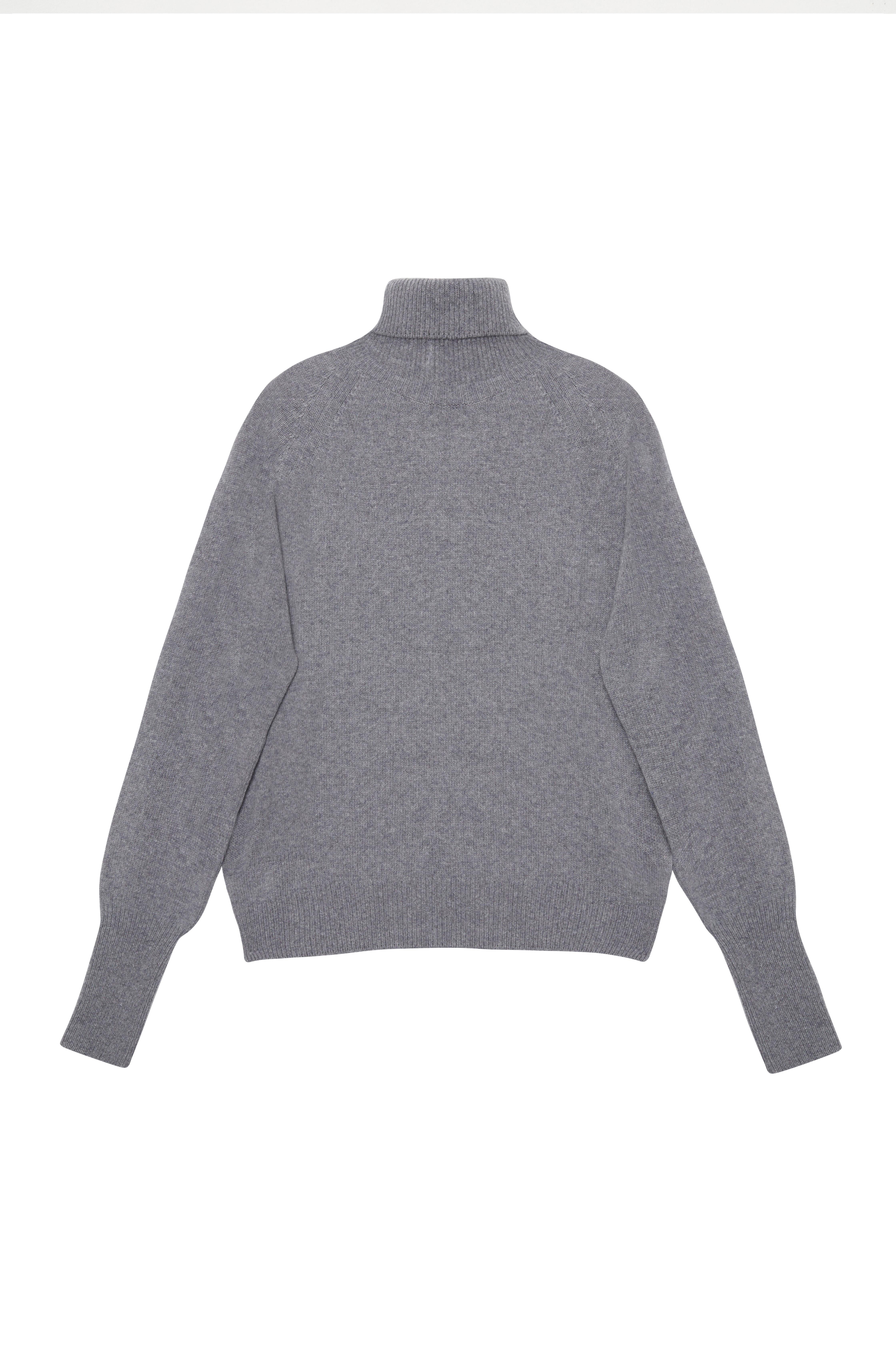 Gri Melanj Yün & Kaşmir Balıkçı Kazak - Exclusive Collection