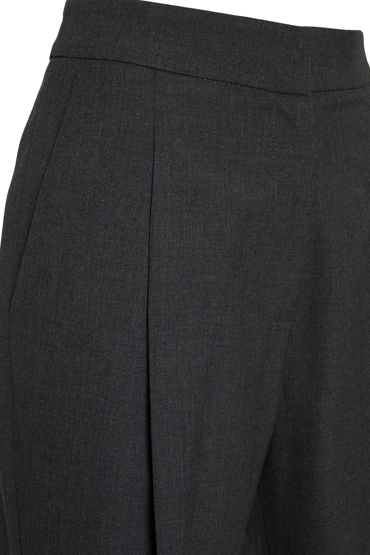 Gri Piliseli Yünlü Bol Pantolon- Special Edition