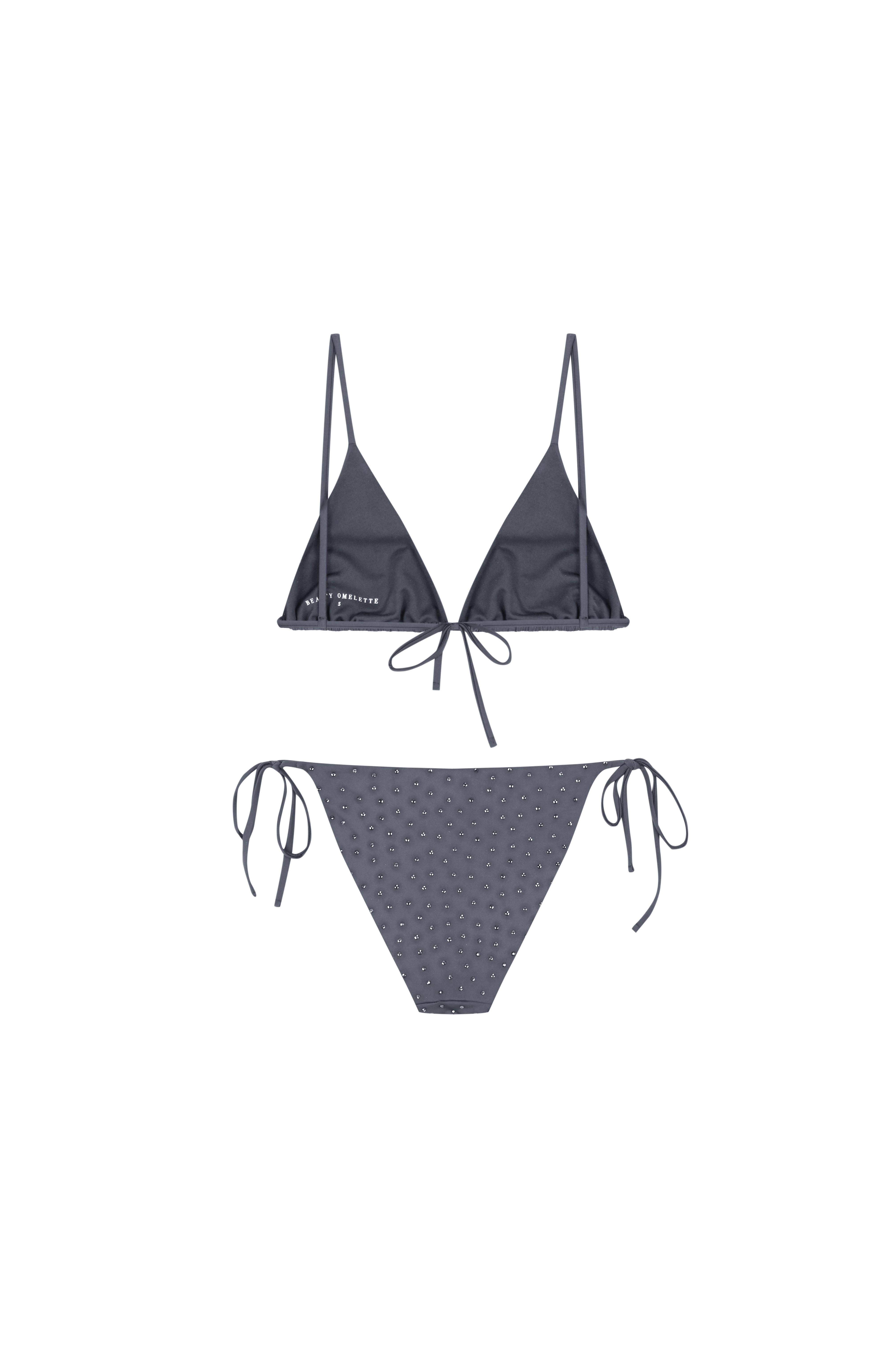Gri Taşlı İbiza Üçgen Bikini