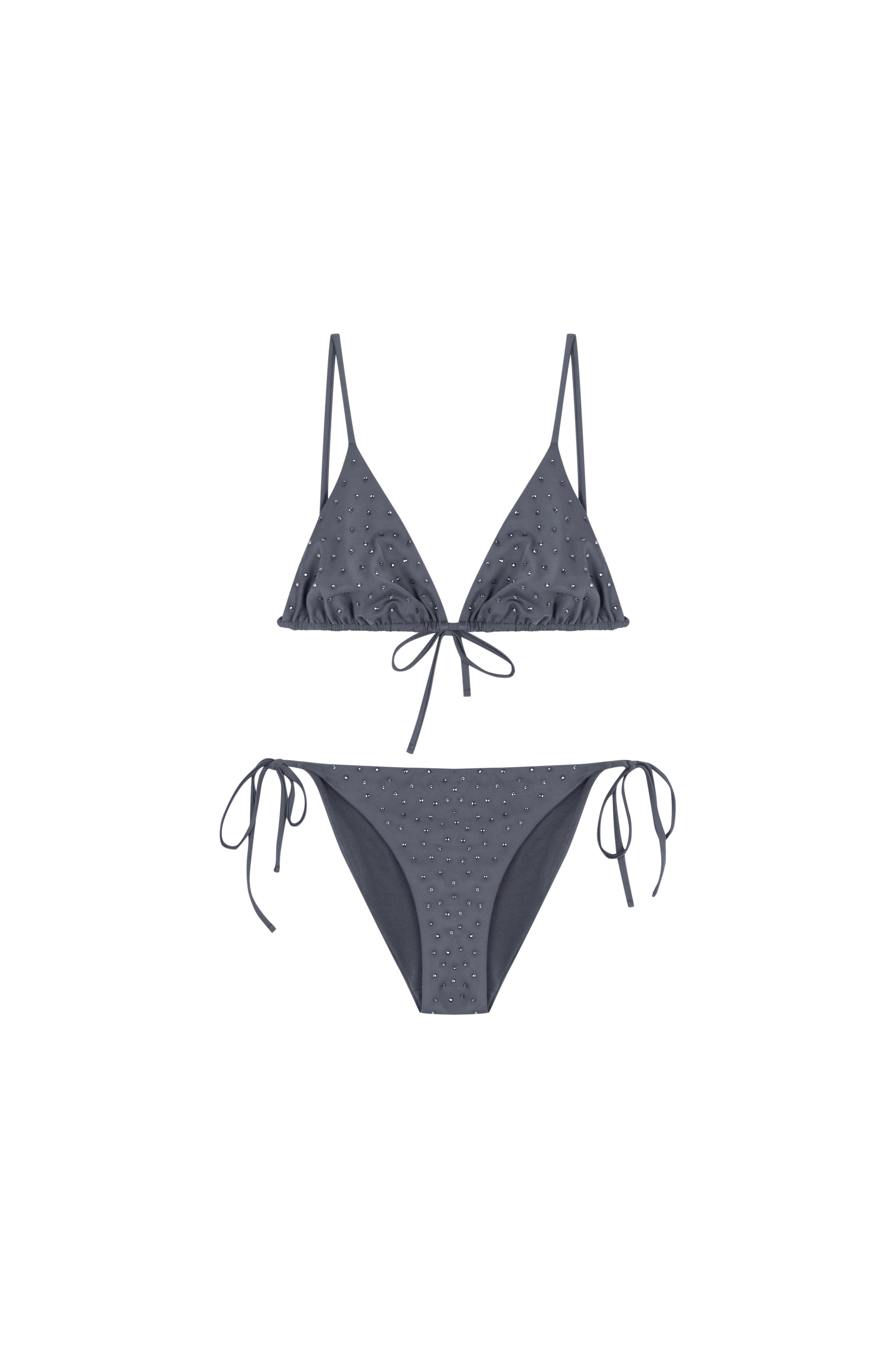 Gri Taşlı İbiza Üçgen Bikini
