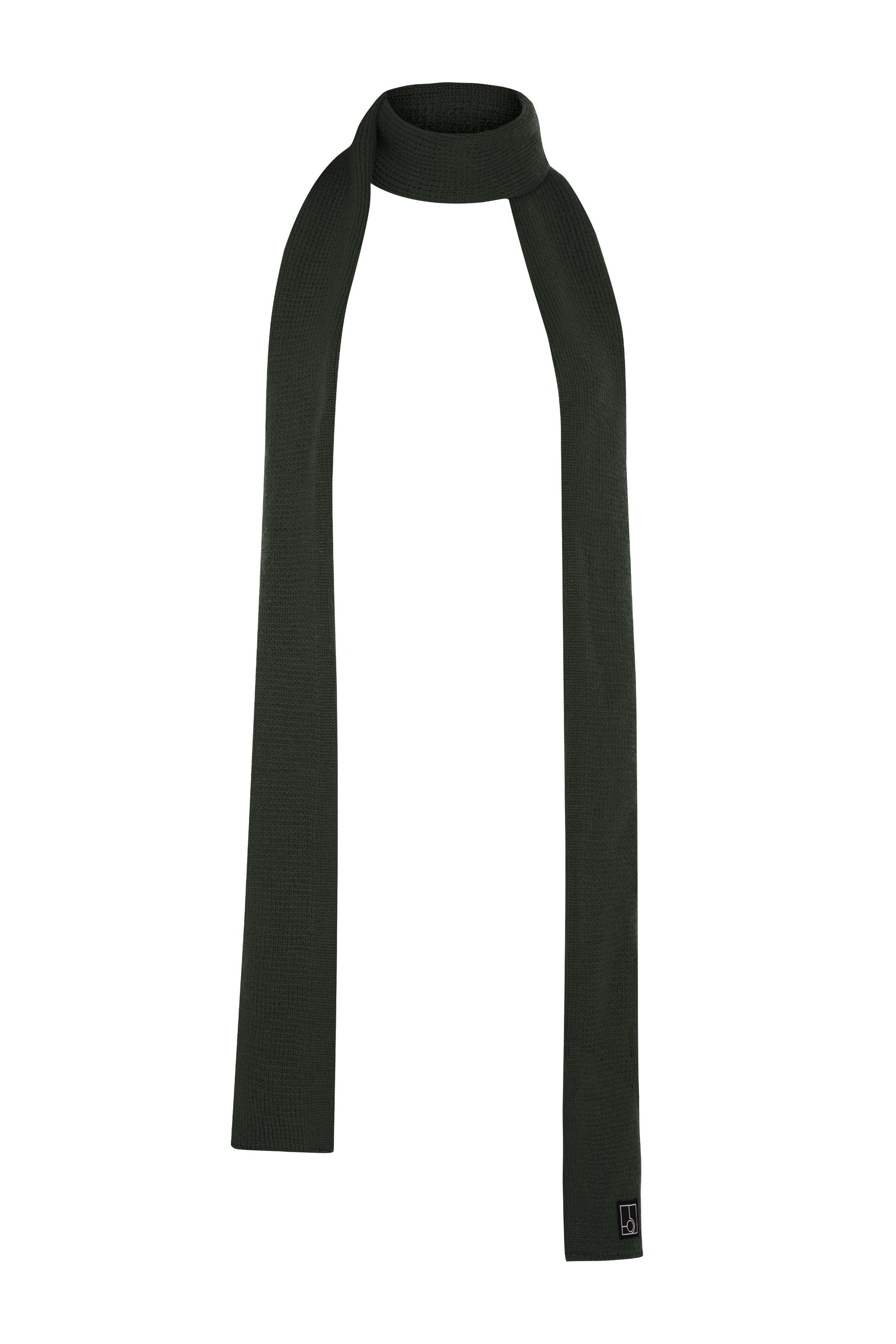 Haki İnce Uzun Triko Atkı