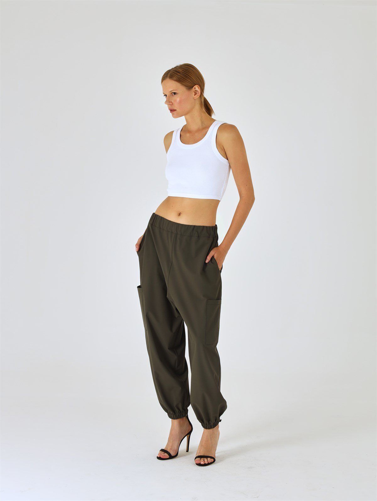 Haki Kargo Cepli Teknik Kumaş Jogger