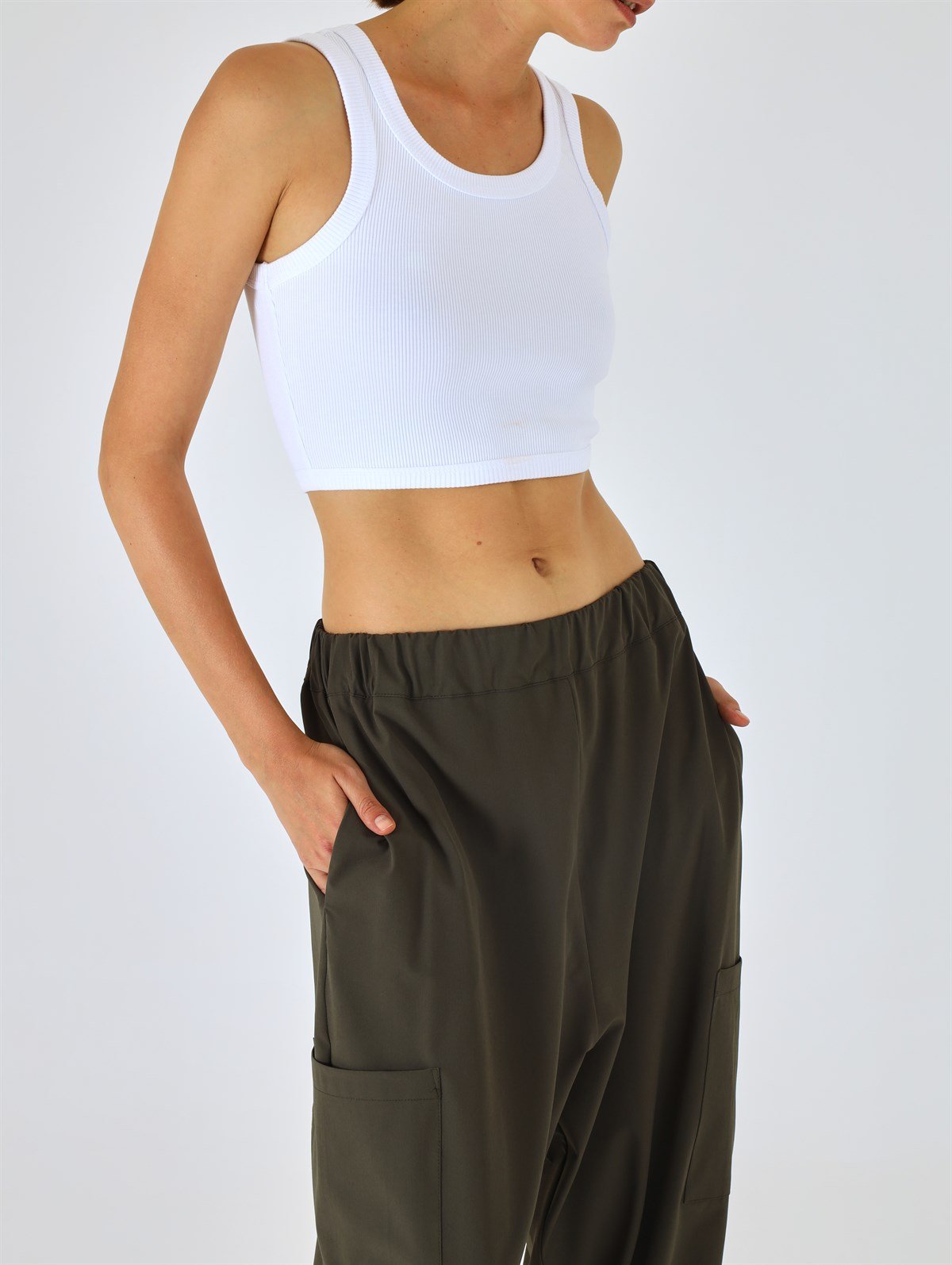 Haki Kargo Cepli Teknik Kumaş Jogger