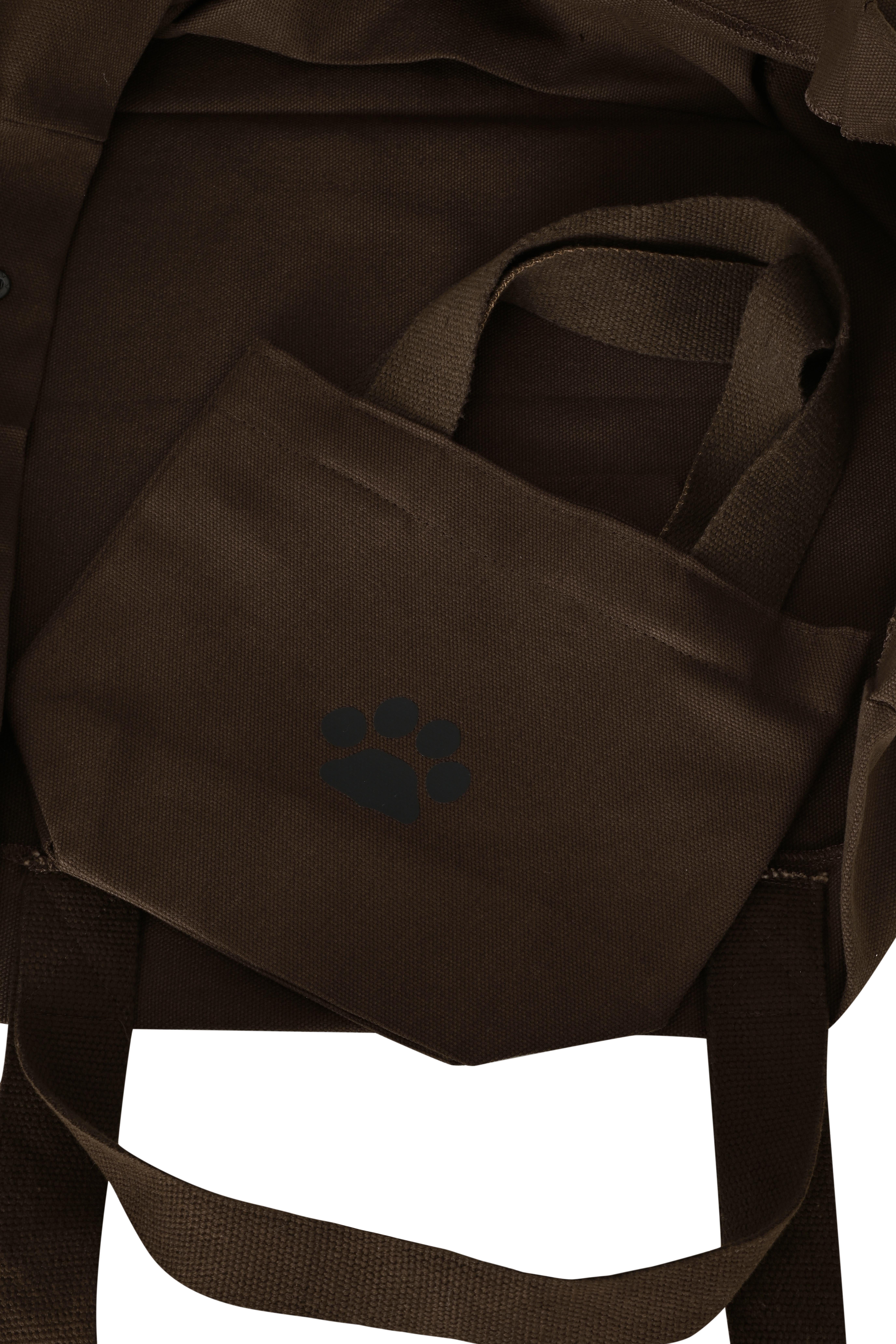 Kahverengi Baskılı Kanvas Çanta