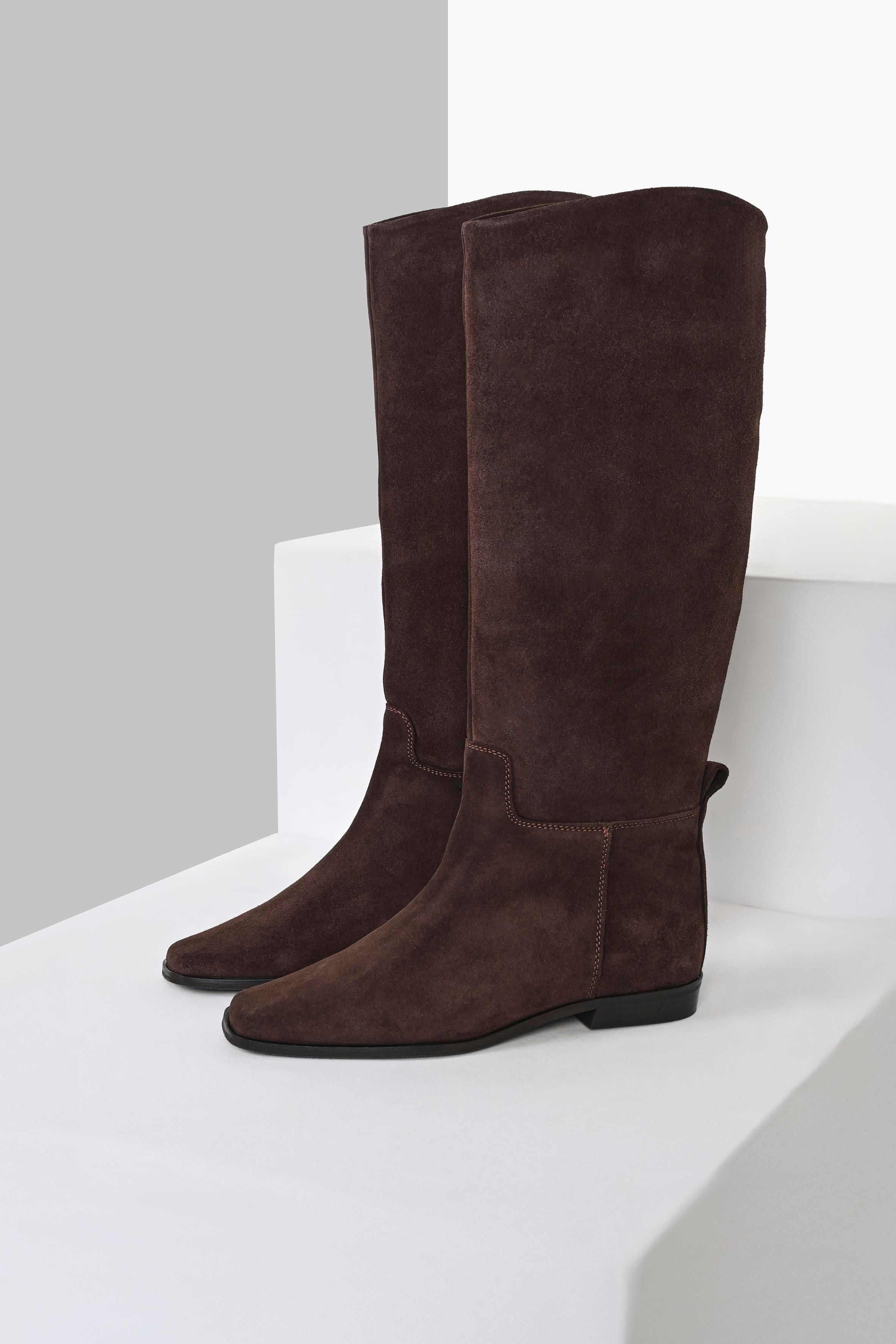 Kahverengi Binici Süet Çizme