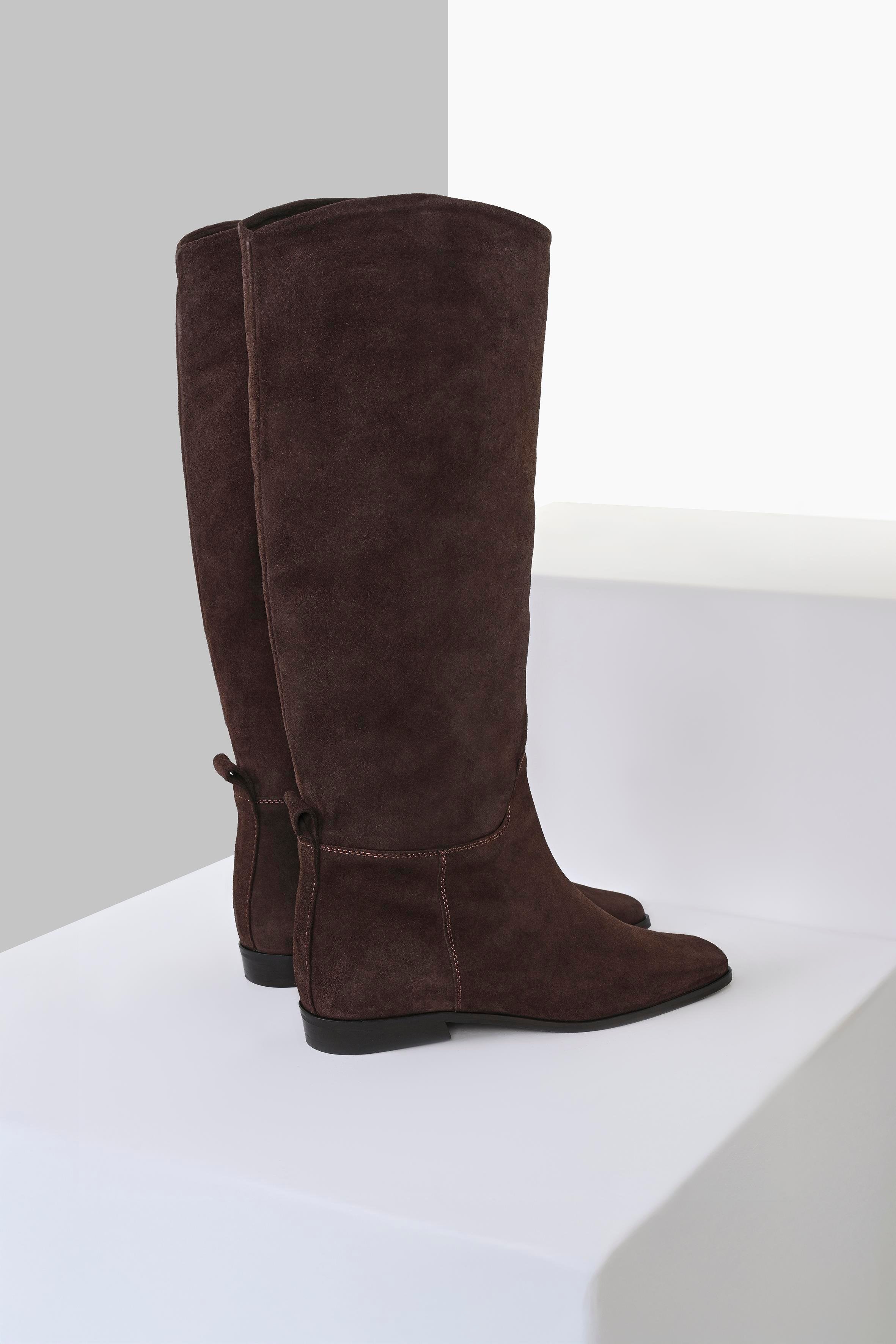 Kahverengi Binici Süet Çizme