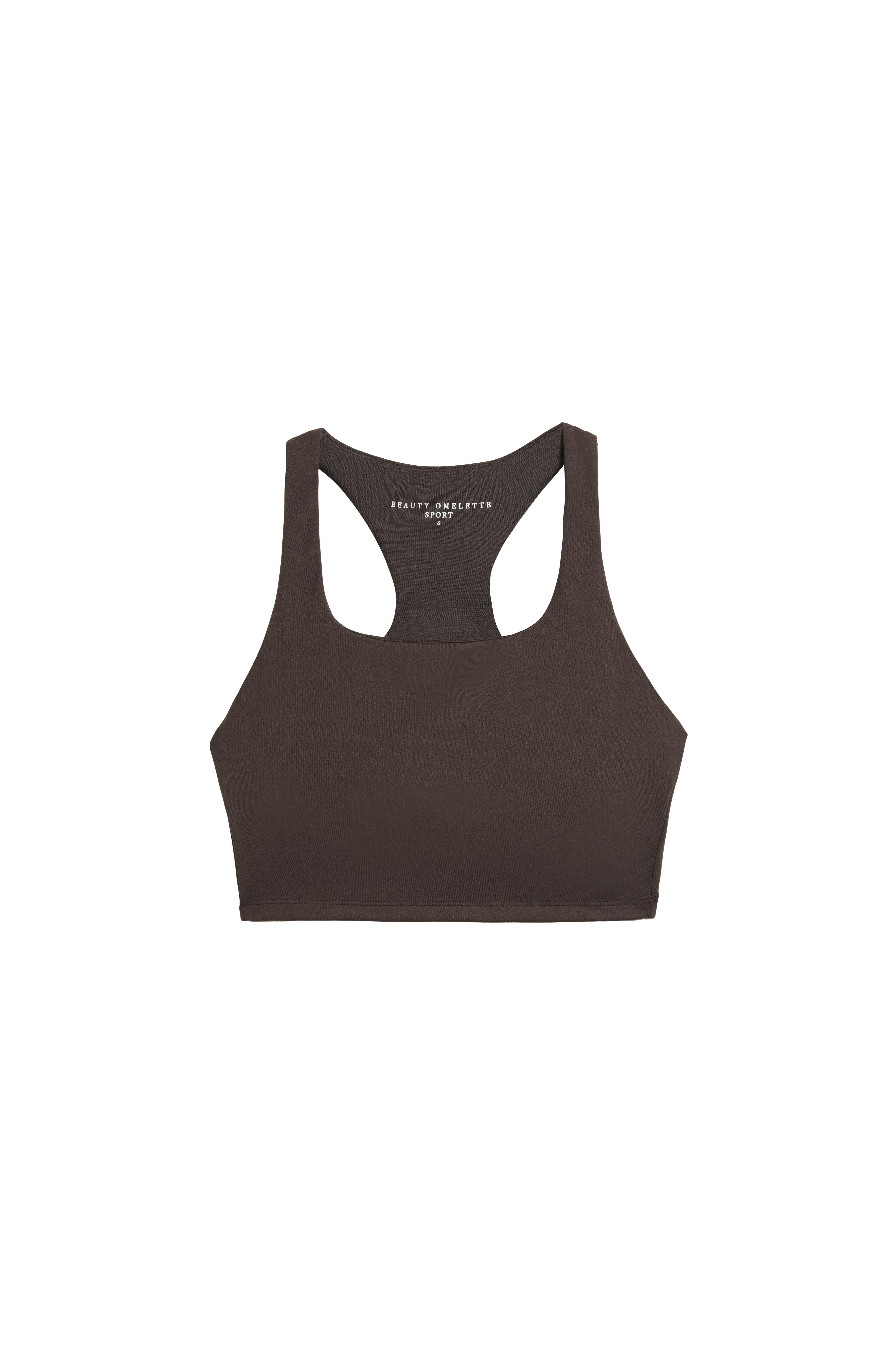 Kahverengi Comfort Halter Spor Bra