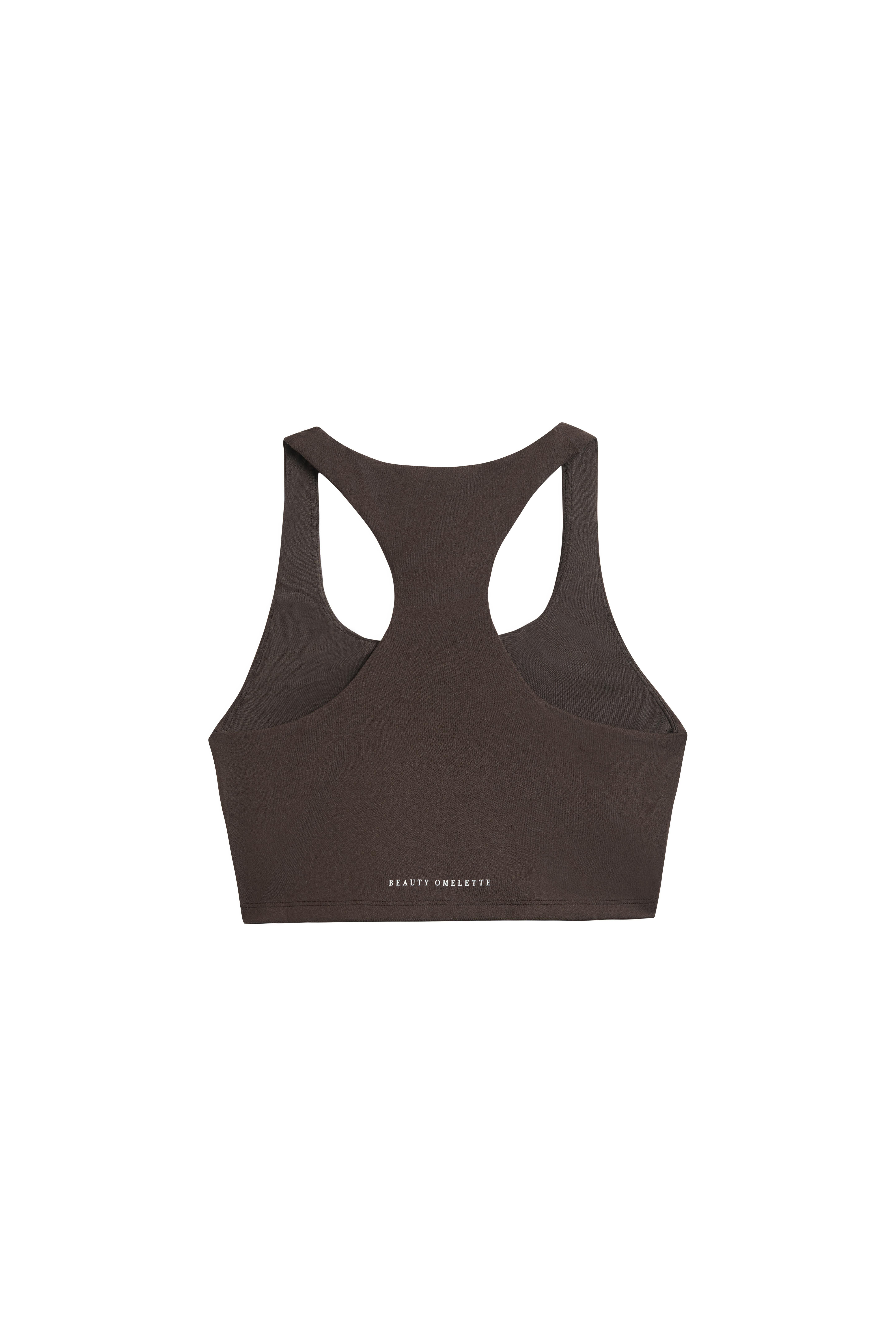 Kahverengi Comfort Halter Spor Bra