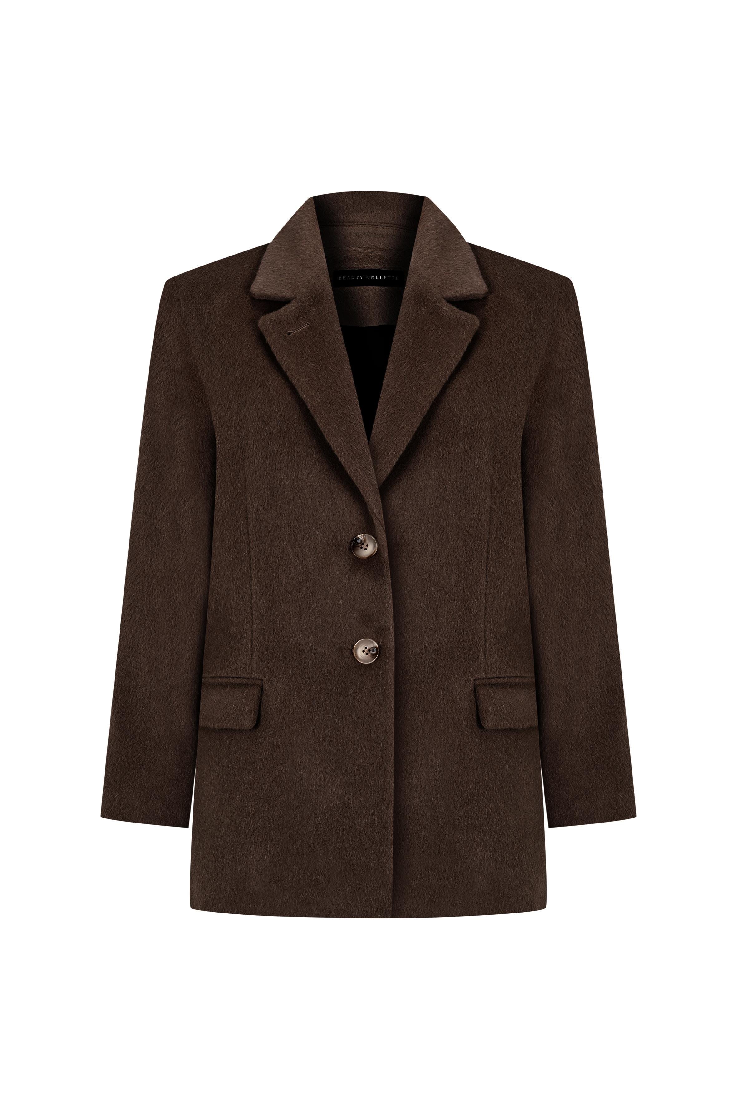 Kahverengi Daddy Alpaka Ceket Kaban